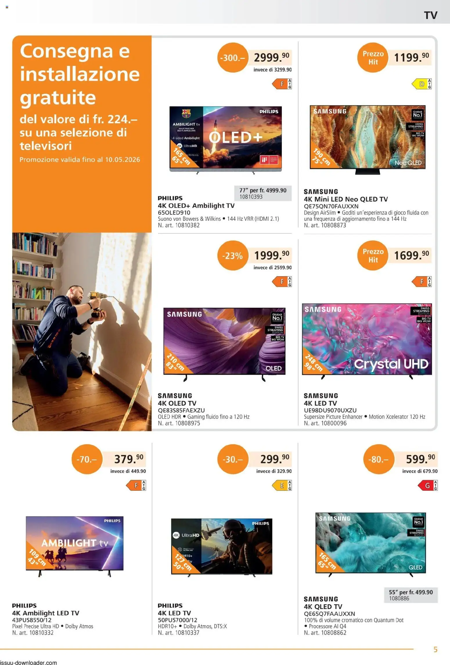 Fust aktionen IT – gültig ab 01.05.2026 | Seite: 5 | Produkte: TV, Samsung, Philips