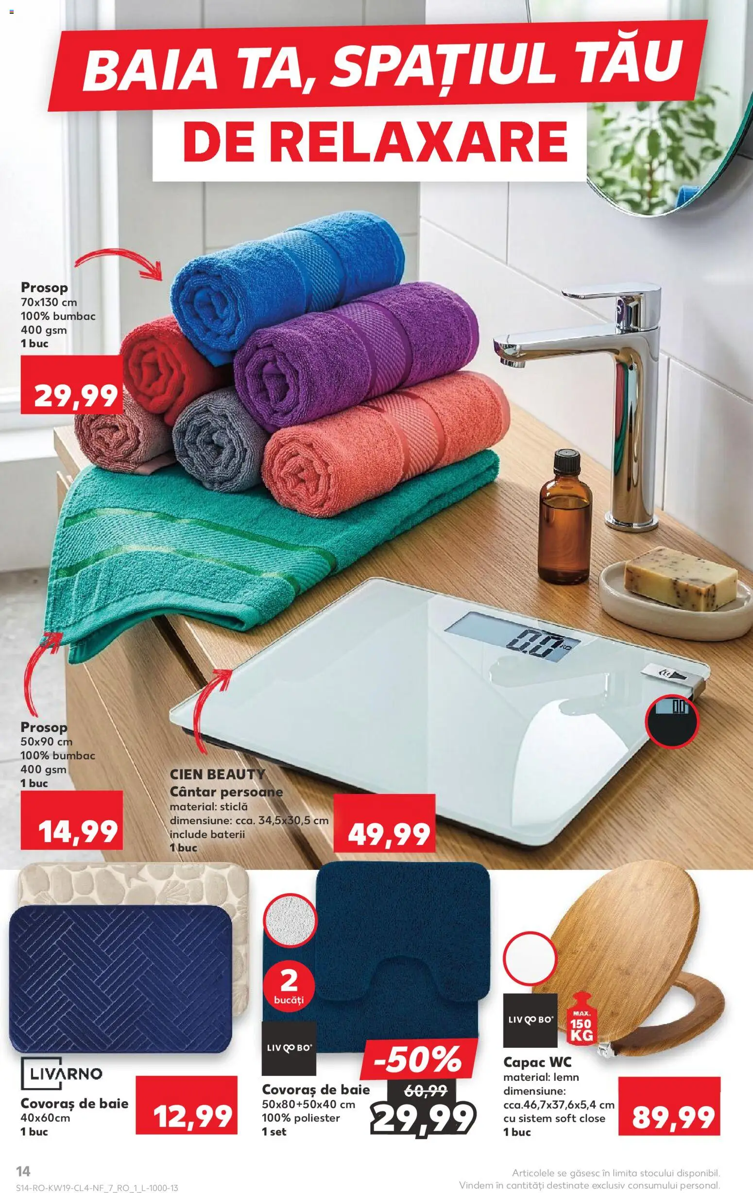 Noul catalog Kaufland – valabil de la 06.05.2026 | Pagină: 14 | Produse: Cântar, Baterii, Covoraș de baie