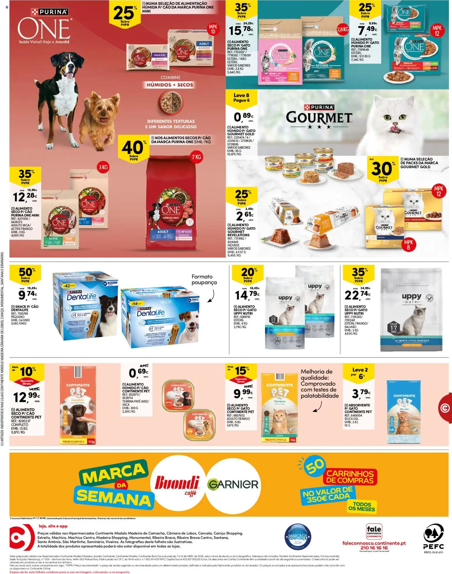 Continente Madeira │ válido de 07/04/2026 | Página: 24 | Produtos: Purina one, Salmão, Café, Patê