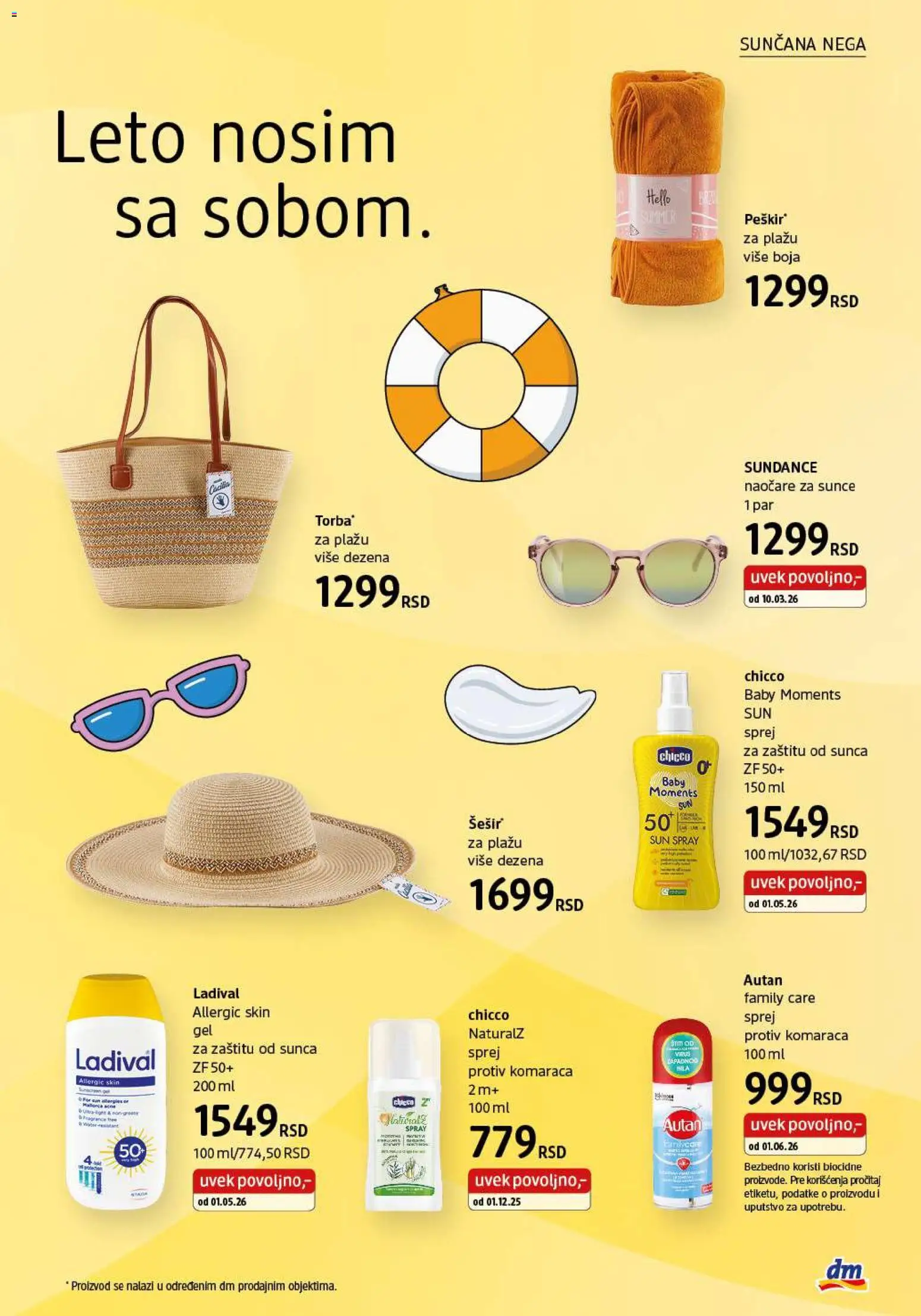 DM Drogerie katalog - važi od 01.06.2026 | Strana: 5 | Proizvode: Naočare, Torba, Peškir