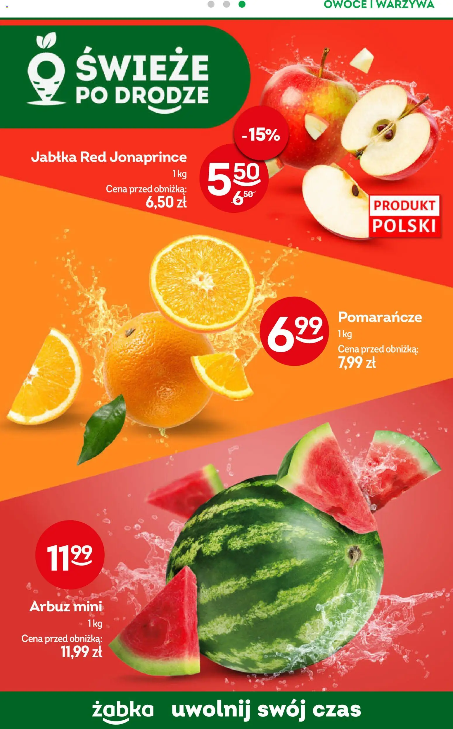 Żabka gazetka - Codzienne produkty od 08.04.2026 | Strona: 6 | Produkty: Arbuz, Pomarańcze, Warzywa, Owoce