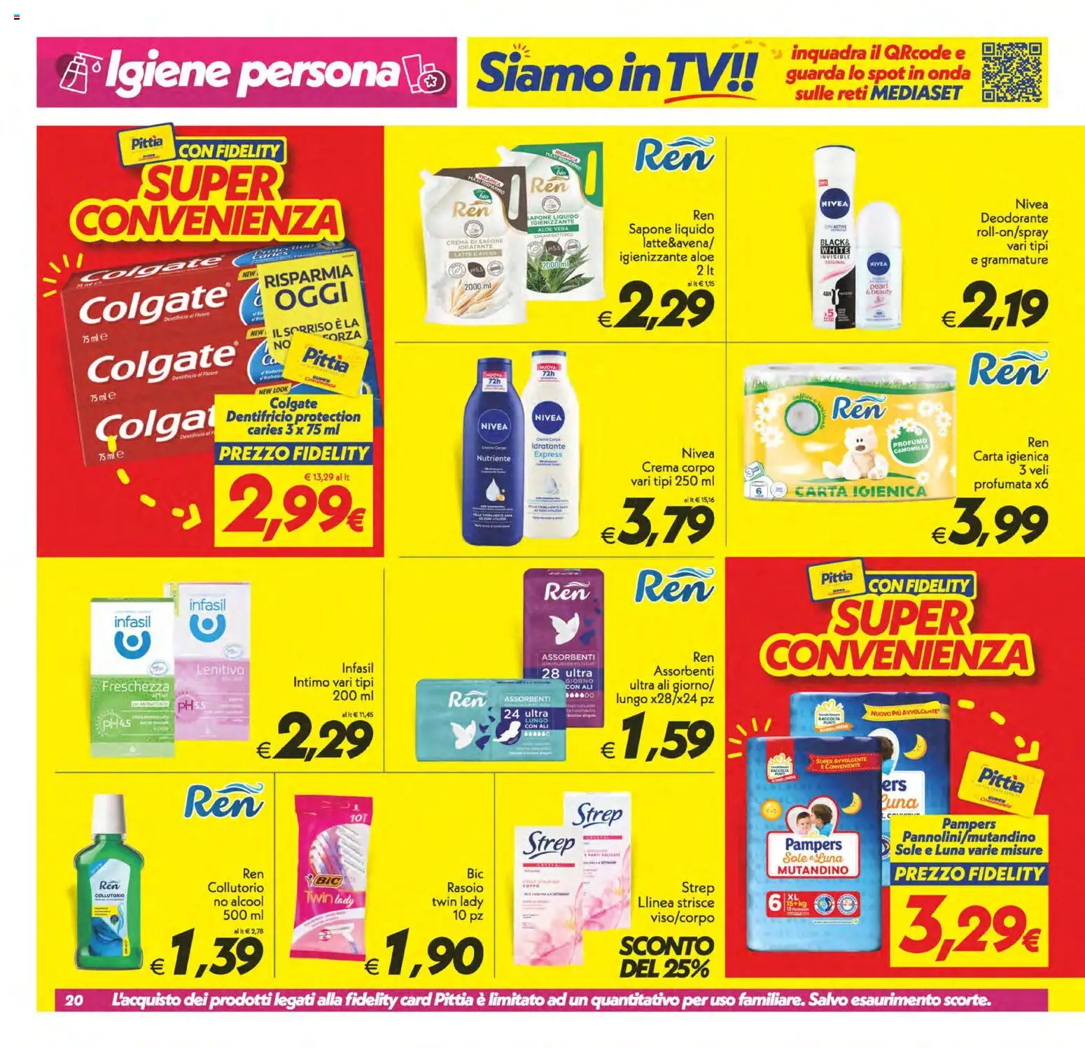 Volantino SuperConveniente del 09.06.2026 | Pagina: 20 | Prodotti: Crema, Rasoio, Collutorio, TV
