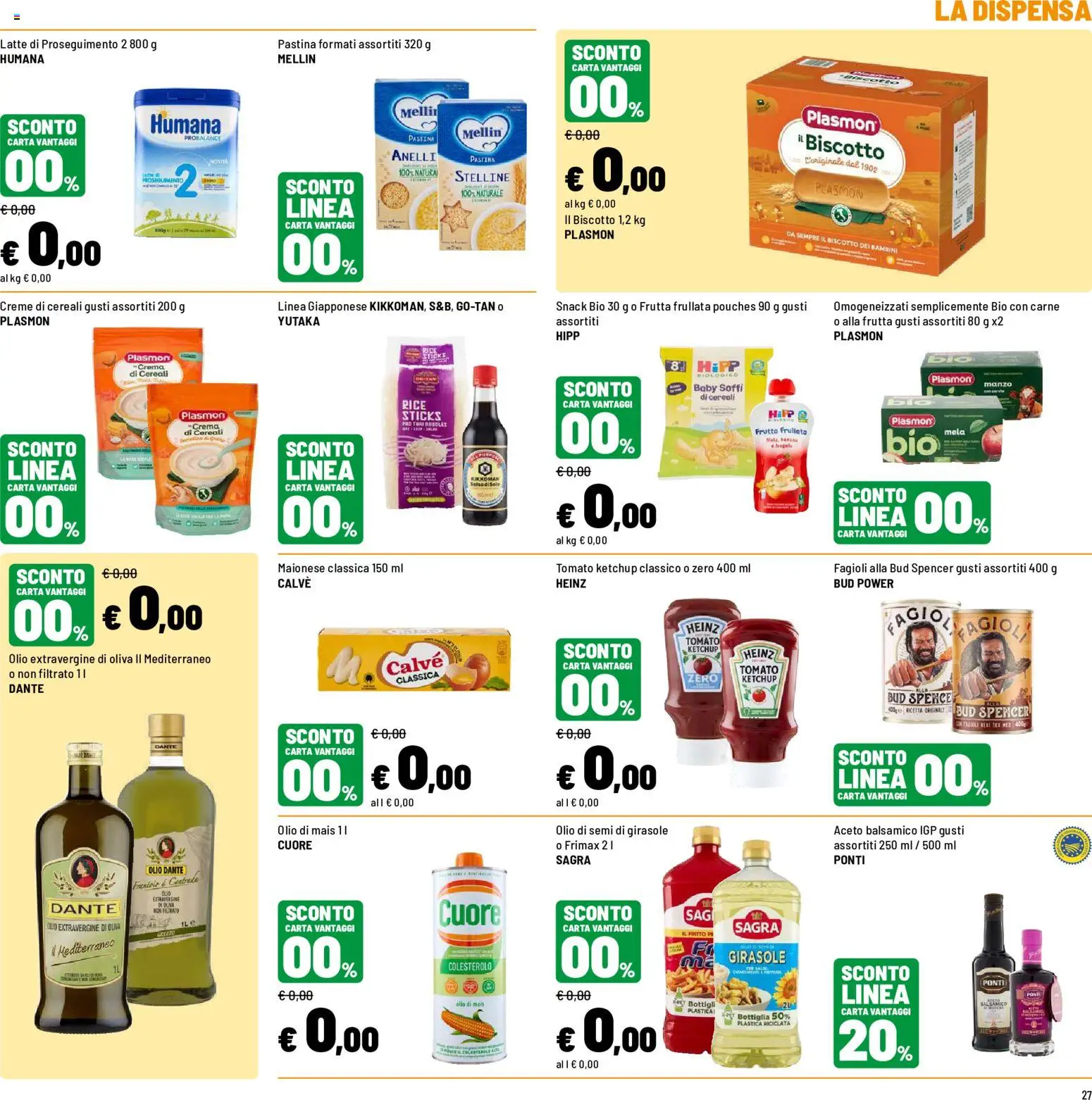 Volantino Iper del 01/10/2026 | Pagina: 27 | Prodotti: Olio di semi, Fagioli, Olio di semi di girasole, Bottiglia