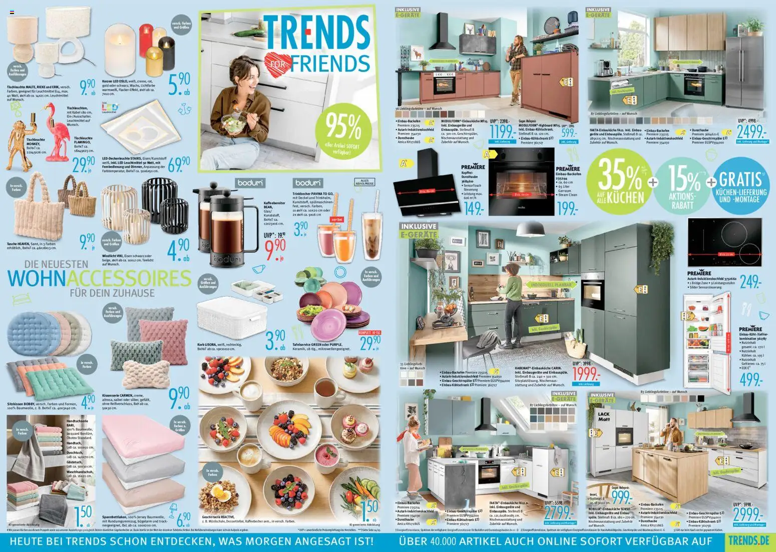 Trends Prospekt – gültig ab 22.08.2026 | Seite: 4 | Produkte: Tasche, Geschirrspüler, Backofen, Kuchen