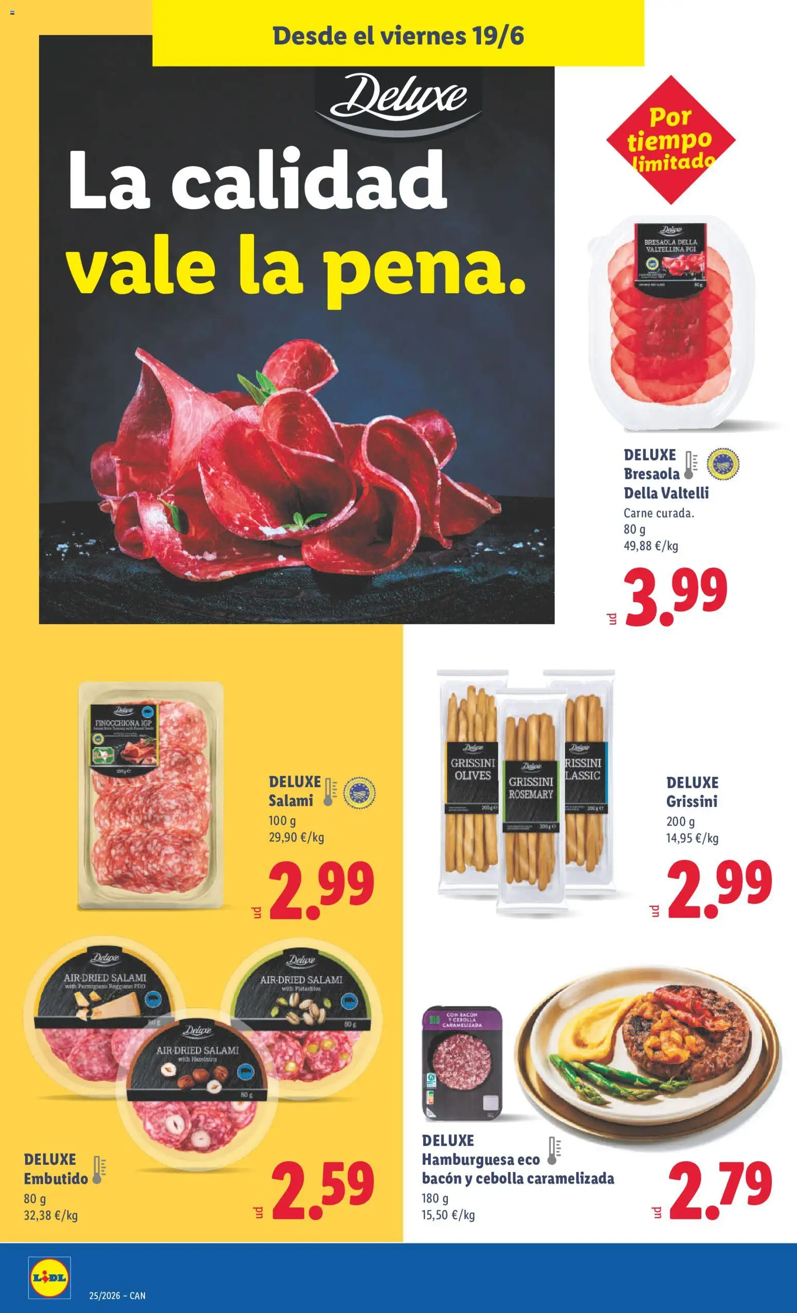 Lidl folleto Canarias │ válido desde el 15.06.2026 | Página: 50 | Productos: Παγωμένο τσάι, Salami, Σοκολατούχο γάλα