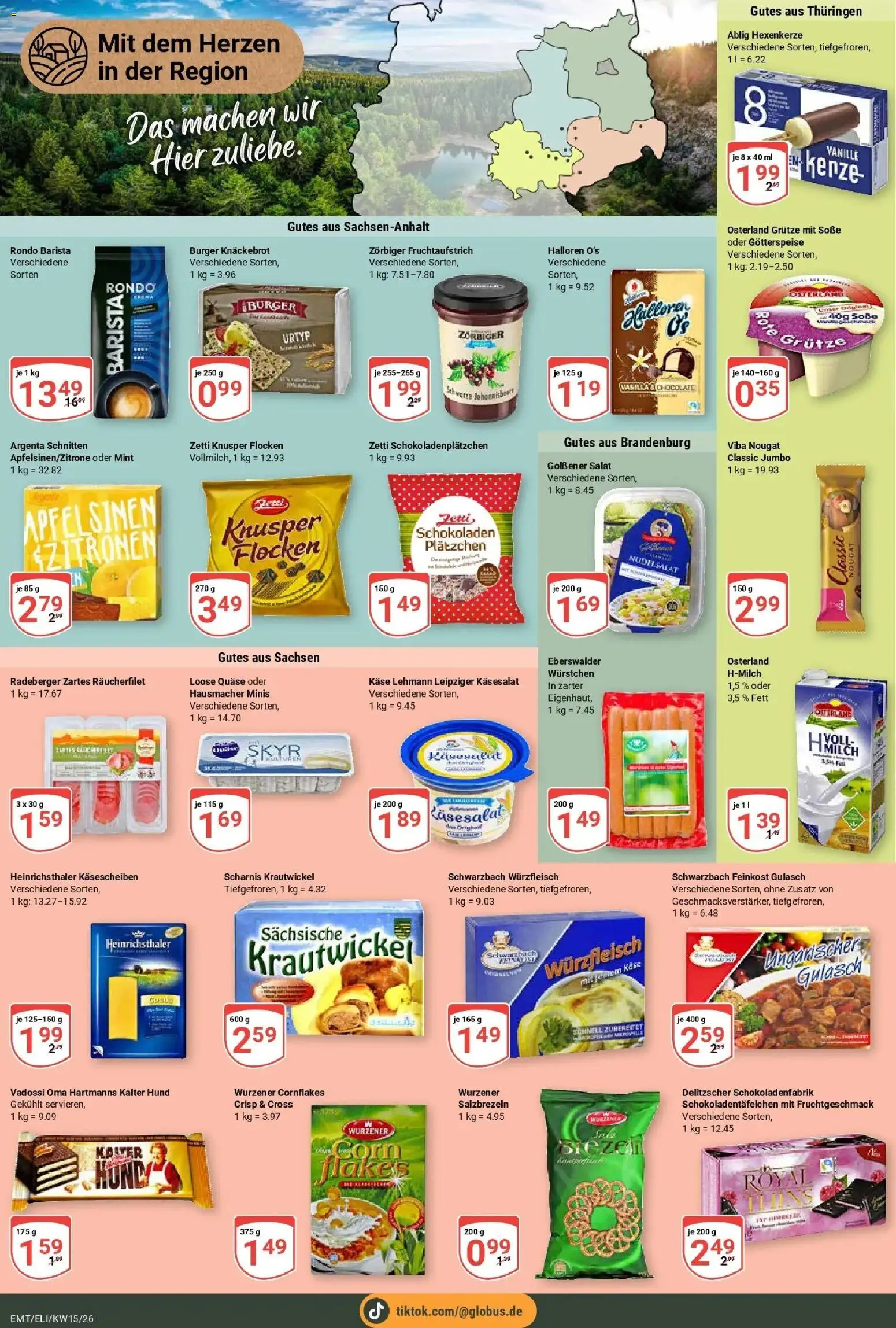 Globus prospekt Erfurt-Linderbach	 – gültig ab 07.04.2026 | Seite: 13 | Produkte: Käse, Gulasch, Flocken, Salat