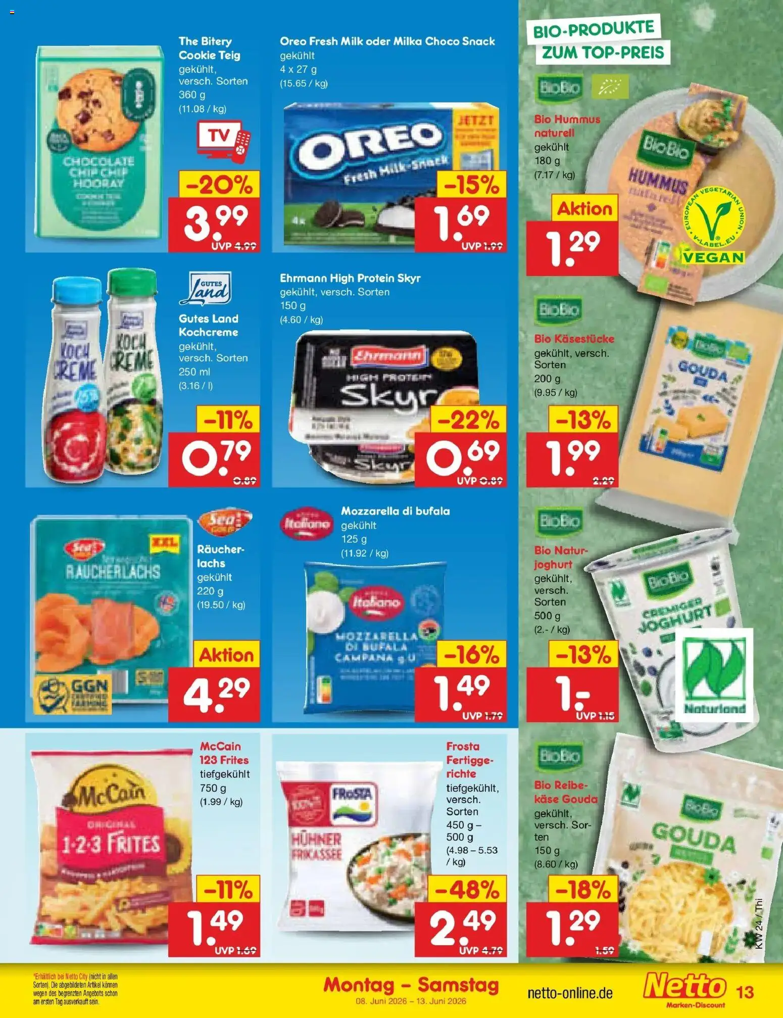 Netto Marken-Discount Prospekt Thiendorf – gültig ab 08.06.2026 | Seite: 21 | Produkte: Mozzarella, Gouda, Lachs, Räucherlachs