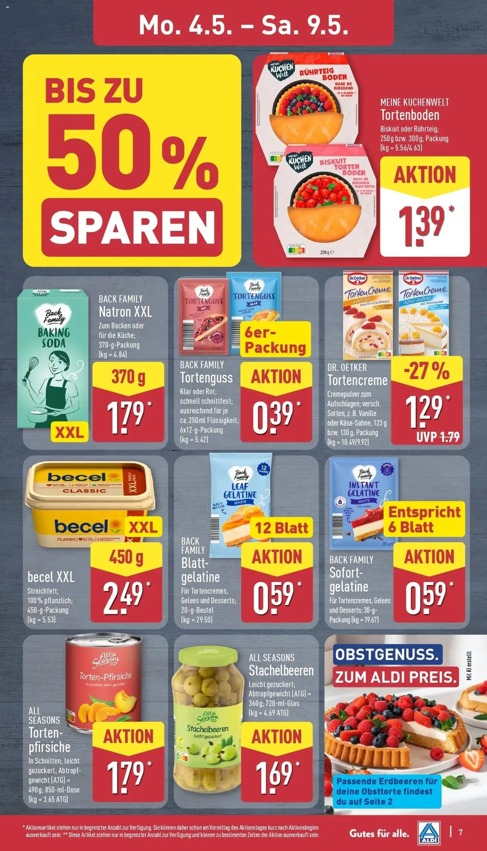 Aldi Wochenangebote – gültig ab 04.05.2026 | Seite: 8 | Produkte: Gewicht, Küche, Creme, Erdbeeren