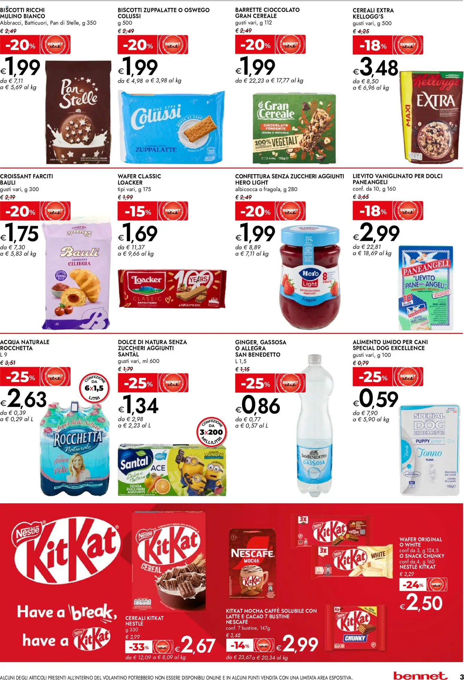 Volantino bennet del 22/10/2026 | Pagina: 3 | Prodotti: Caffè, Cioccolato, Dolci, Lievito