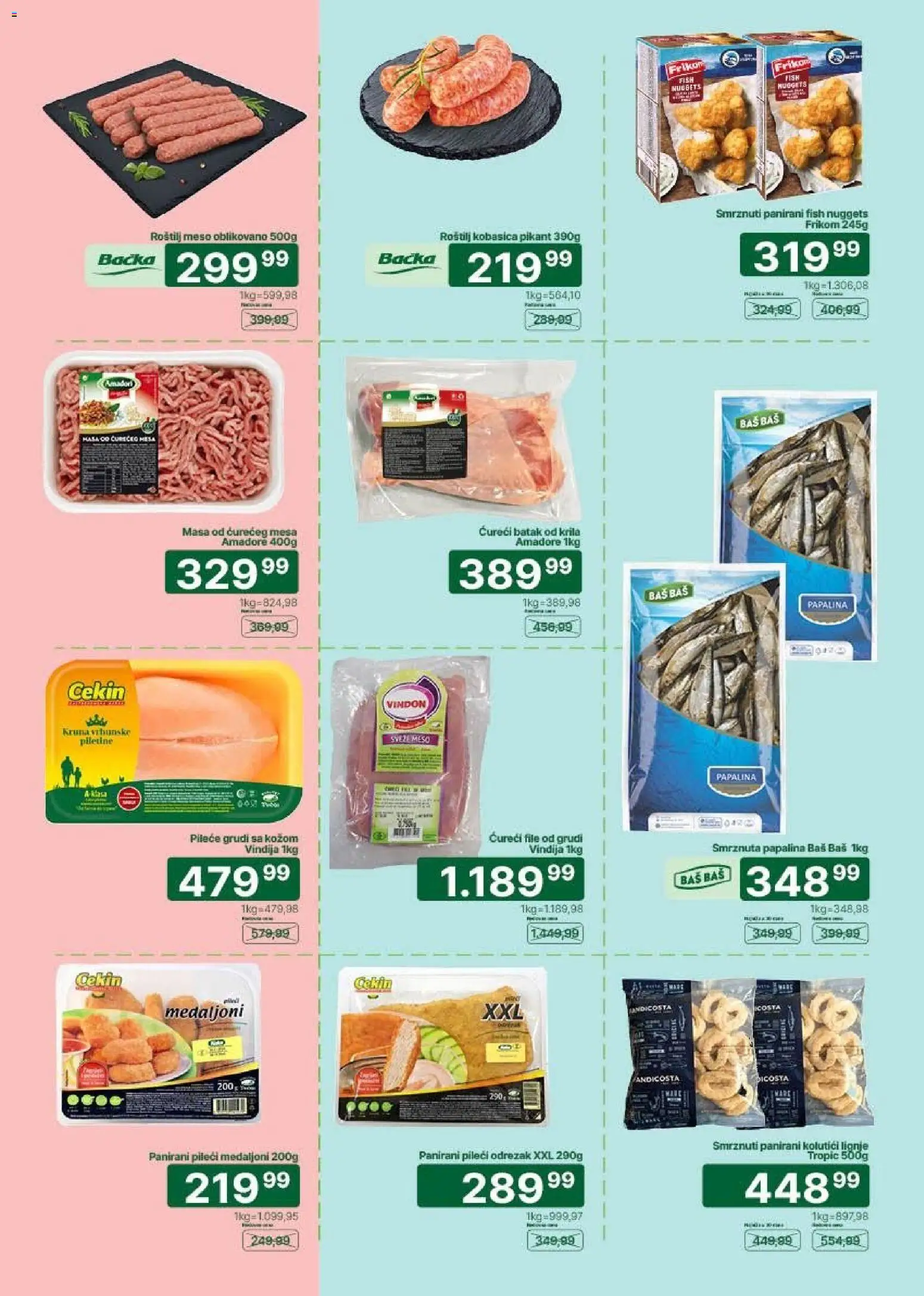 Univerexport katalog - važi od 25.05.2026 | Strana: 3 | Proizvode: Pileće grudi, Kobasica, Roštilj meso, Roštilj