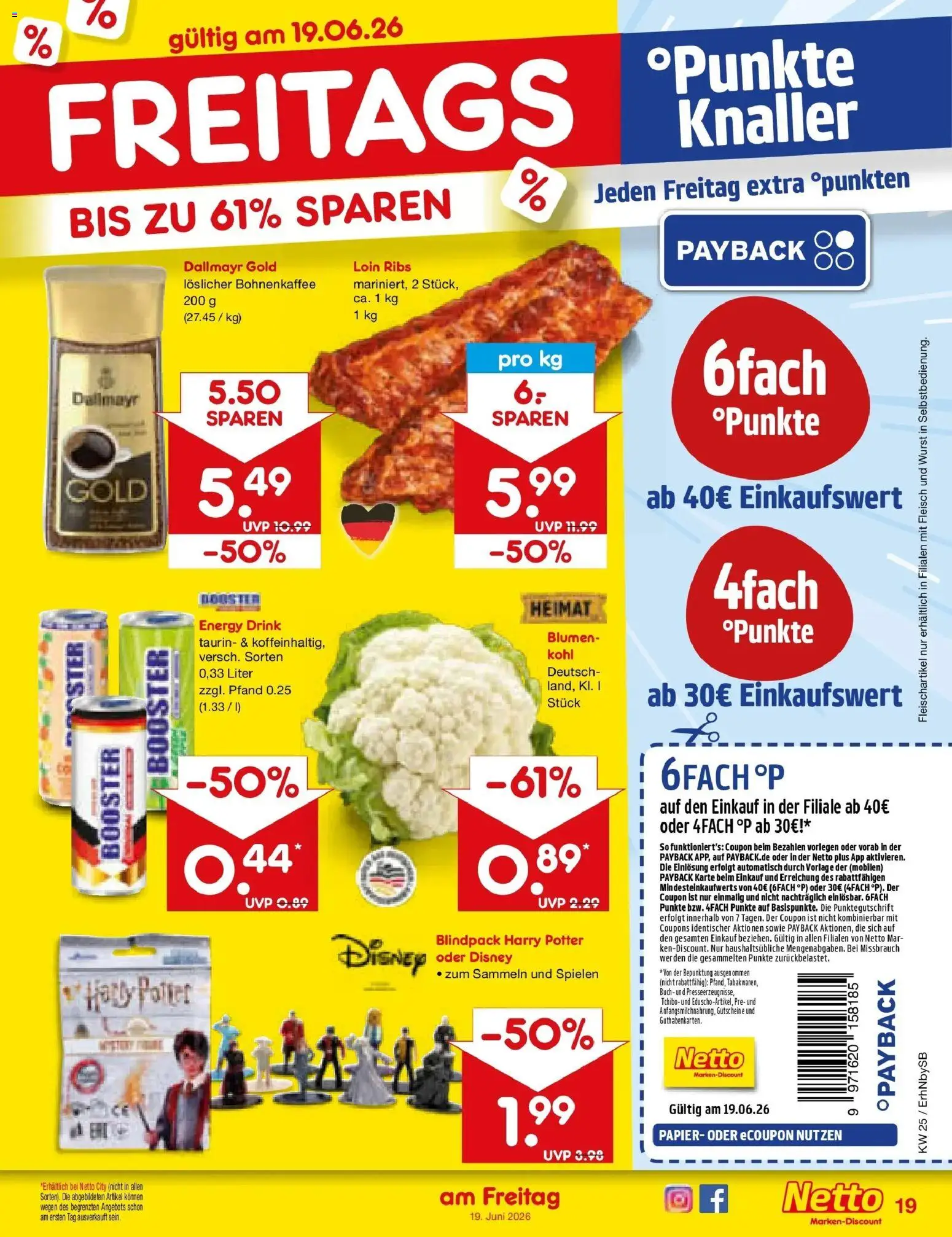Netto Marken-Discount Prospekt Metten – gültig ab 14.06.2026 | Seite: 23 | Produkte: Energy, Blumen, Wurst, Fleisch