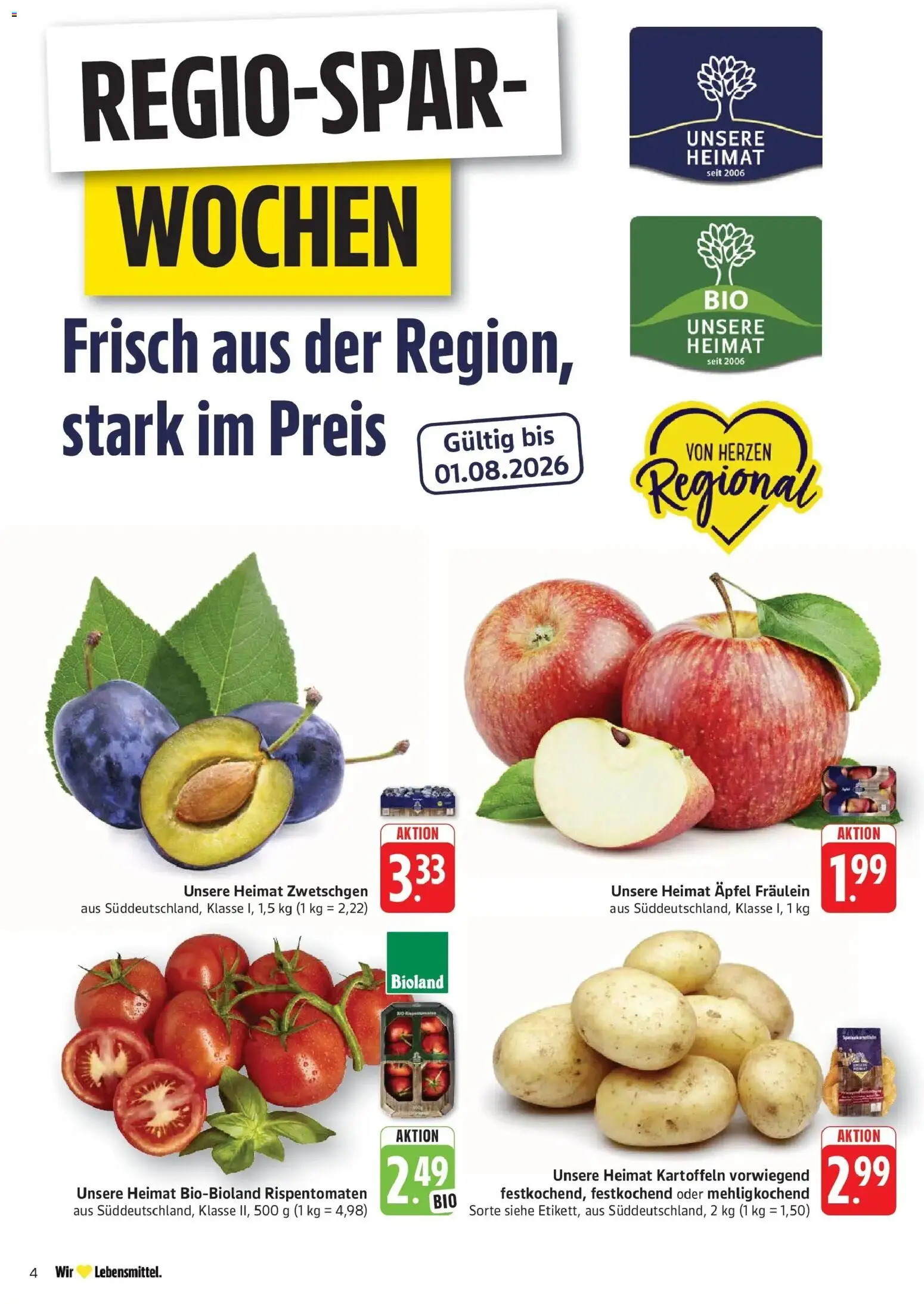 Edeka prospekt Pirmasens – gültig ab 29.06.2026 | Seite: 6 | Produkte: Äpfel, Zwetschgen, Kartoffeln