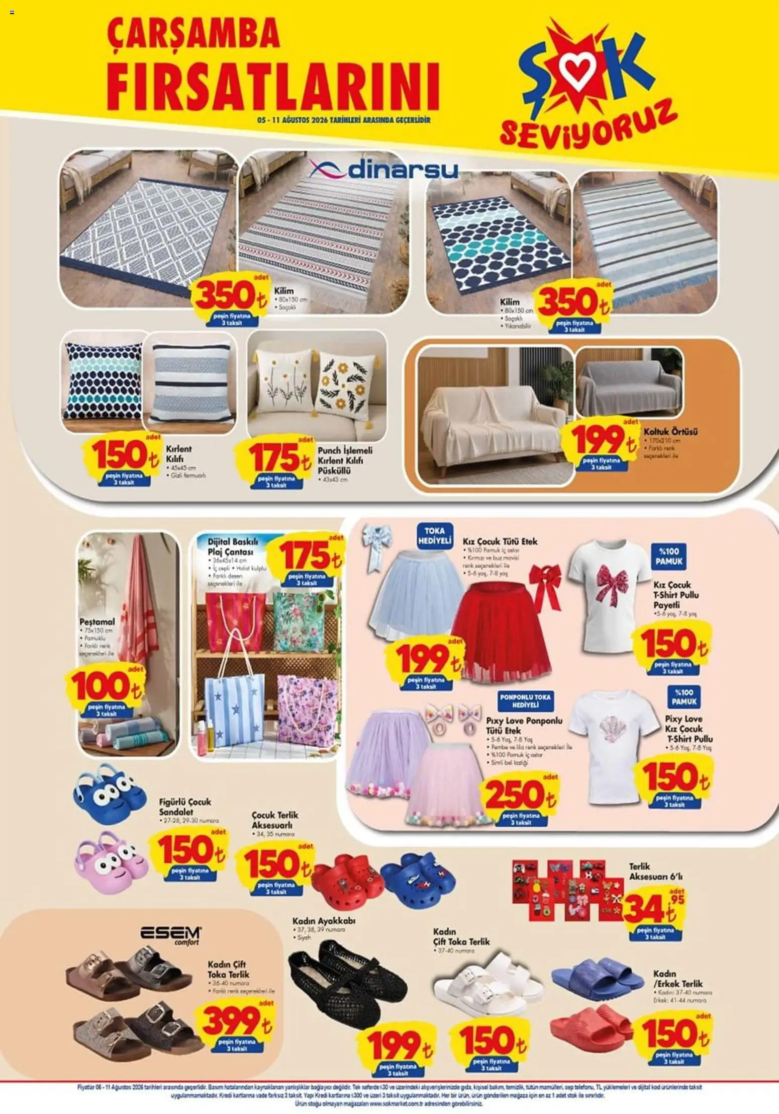 Şok Market Katalog - 05 Ağustos 2026 tarihinden itibaren geçerlidir | Sayfa: 3 | Ürünler: Etek, Sandalet, Terlik, Bağlayıcı