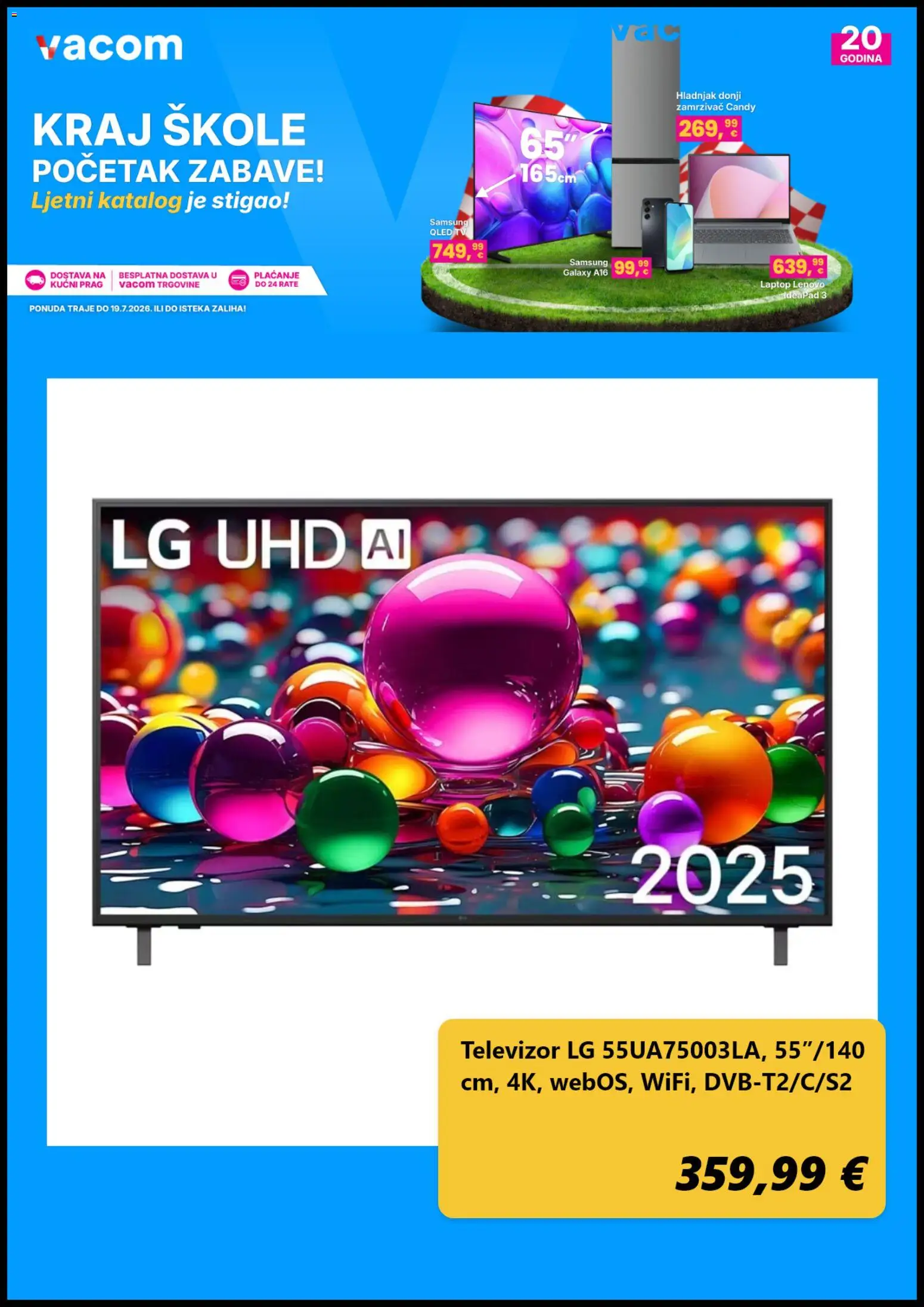 Vacom katalog | vrijedi od 06.07.2026 | Stranica: 7 | Proizvodi: Tv, Televizor, Hladnjak, Zamrzivač