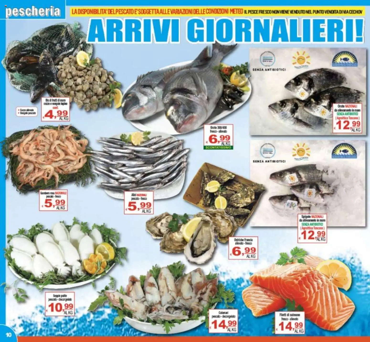 Volantino CTS del 01/07/2026 | Pagina: 10 | Prodotti: Vongole, Il pesce, Frutti di mare, Alici