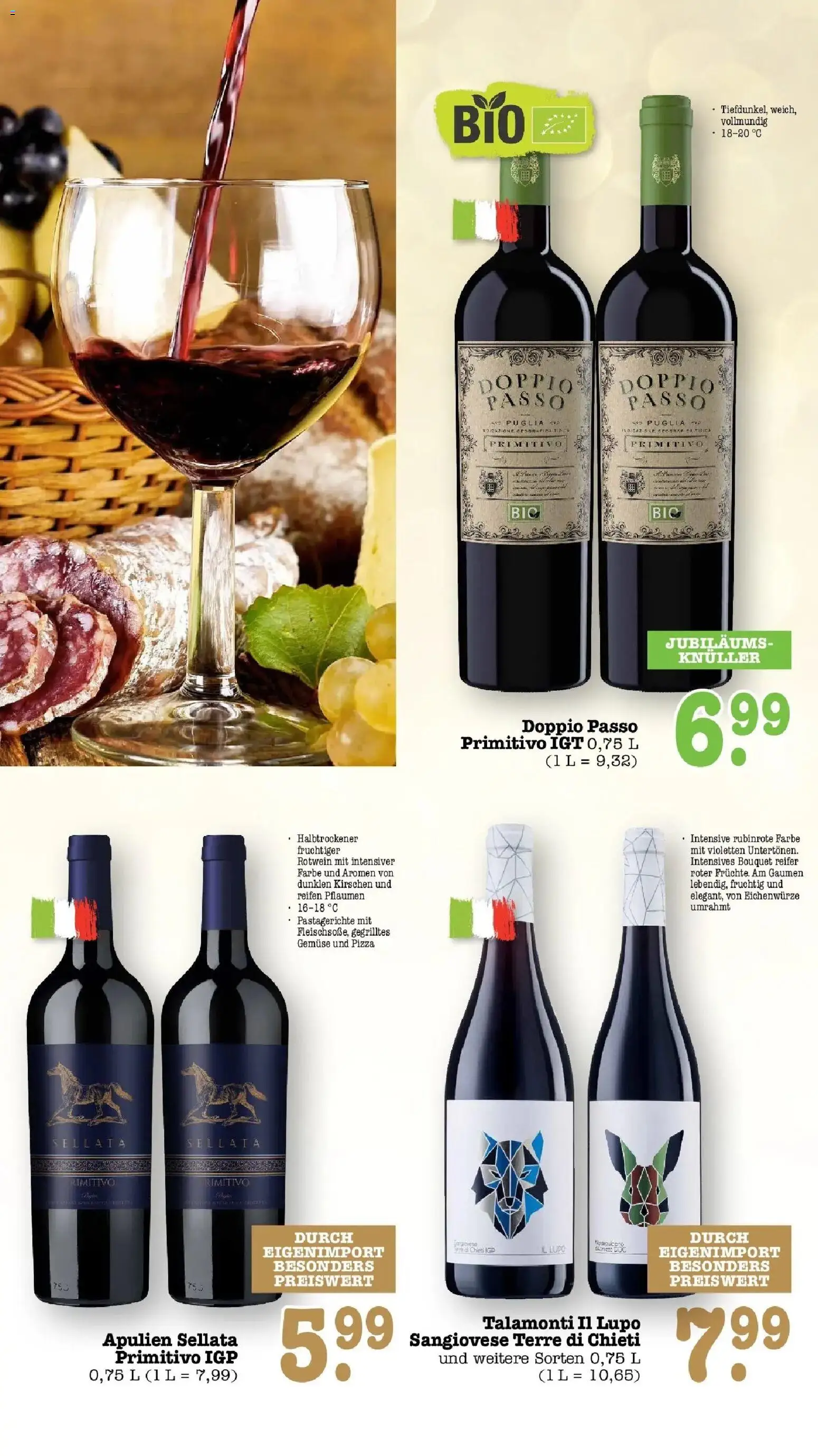 Edeka Prospekt Bühlertal (ab 05.10.2026) » Angebote Online | Seite: 60 | Produkte: Pflaumen, Rotwein, Doppio passo primitivo, Doppio Passo