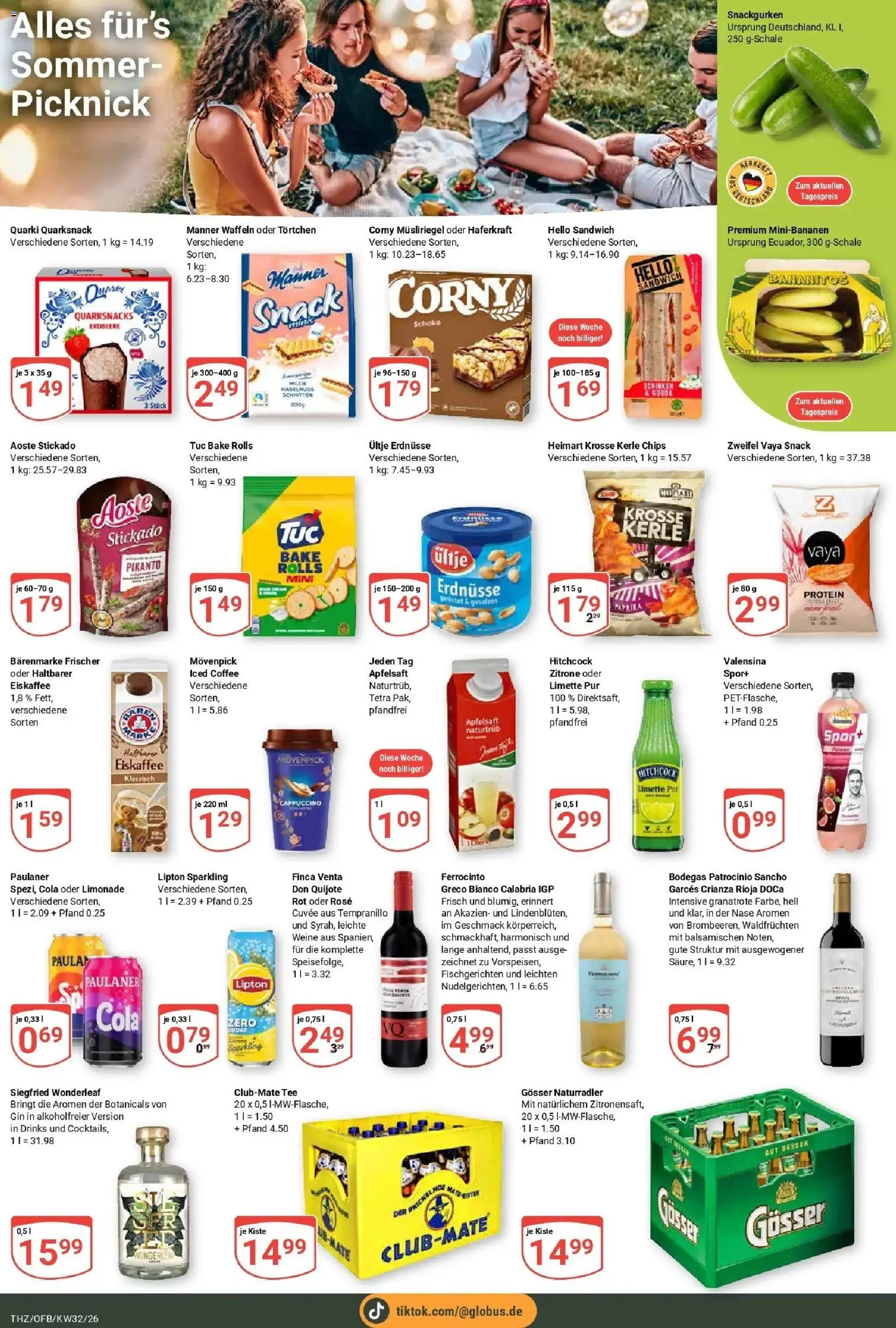 Globus Prospekt Zeitz (ab 03.08.2026) » Angebote online | Seite: 19 | Produkte: Erdnüsse, Valensina, Limette, Gin