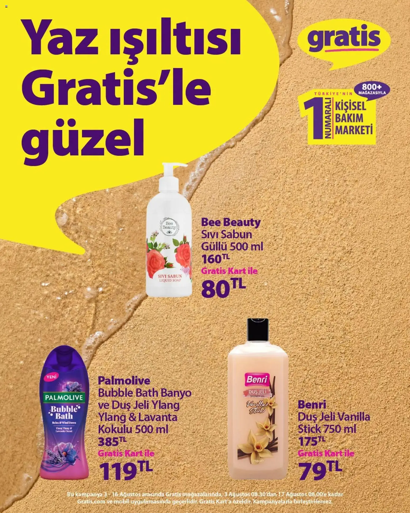 Gratis Katalog - 03 Ağustos 2026 tarihinden itibaren geçerlidir | Sayfa: 3 | Ürünler: Banyo, Duş, Sabun, Duş jeli