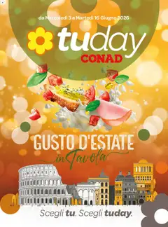 Anteprima del volantino Conad volantino Tuday Lazio valido a partire dal 03.06.2026
