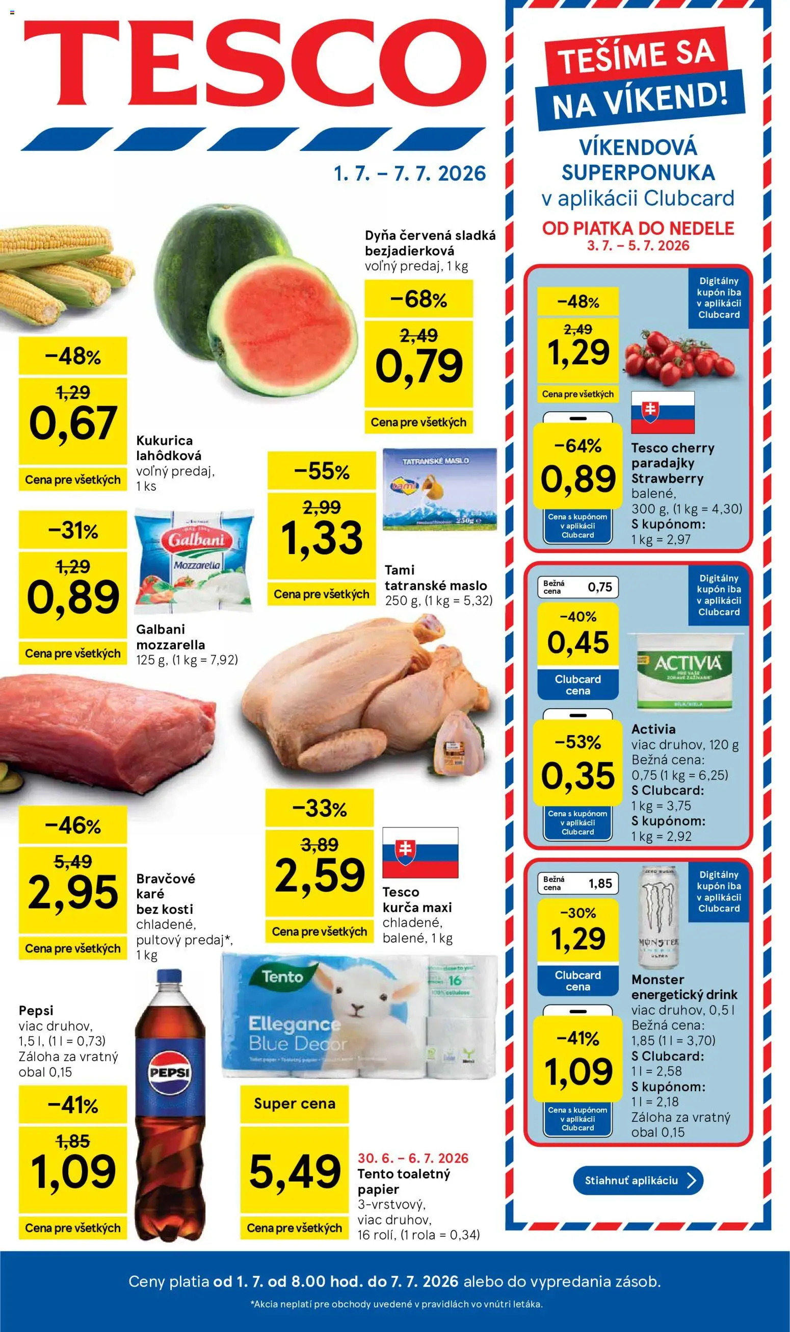 Nové Tesco akcie – leták je platný od 01.07.2026 | Strana: 1