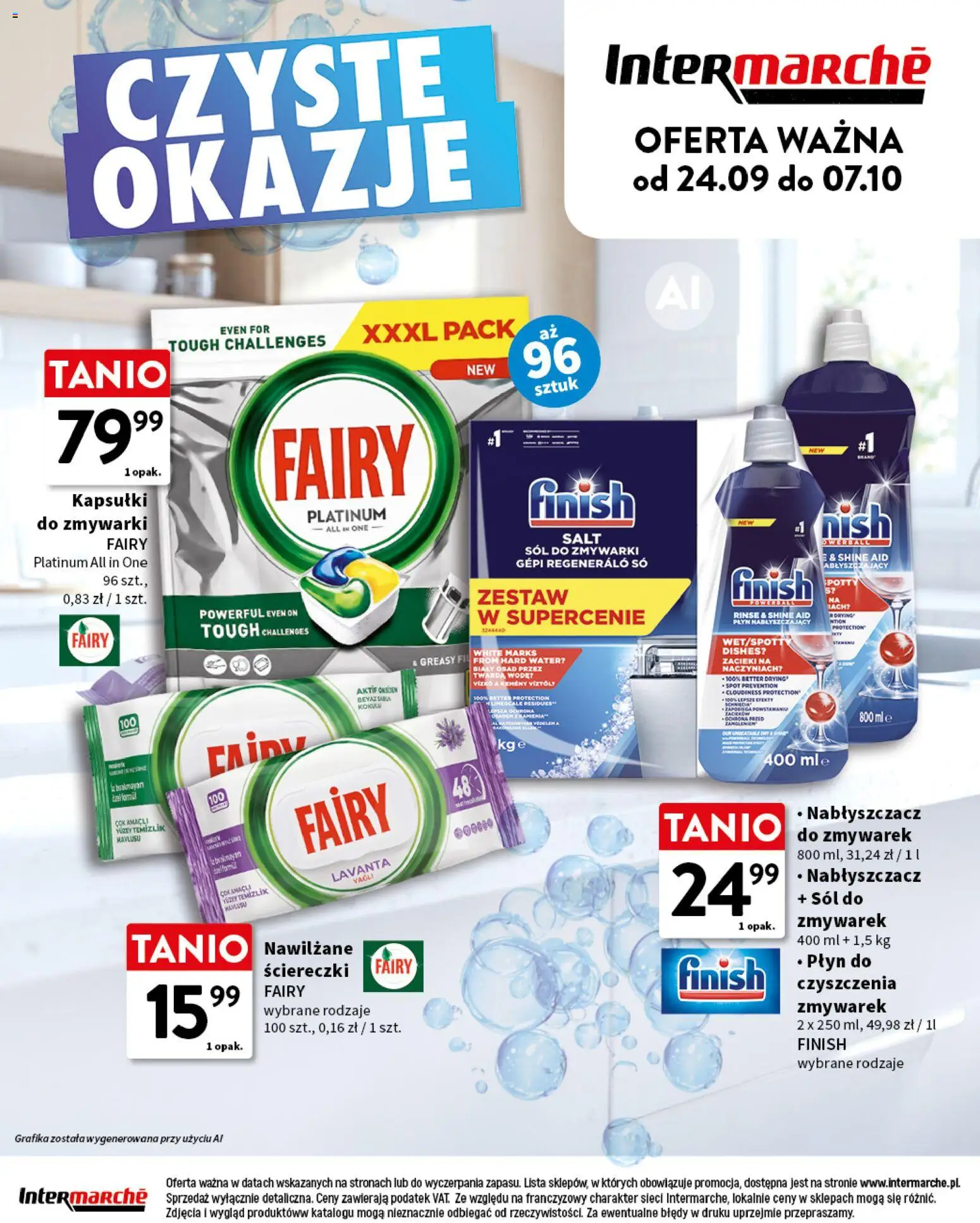 Intermarche gazetka - Pamiętamy o bliskich od 24.09.2026 | Strona: 24 | Produkty: Kapsułki, Sól do zmywarki, Kapsułki finish, Sól
