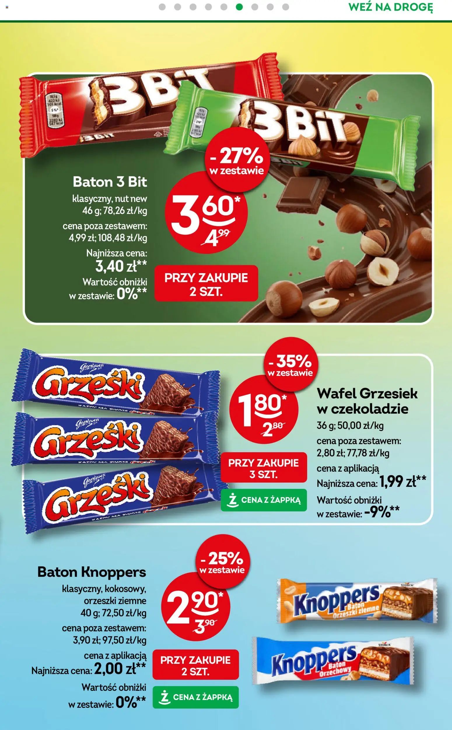 Żabka gazetka od 01.07.2026 | Strona: 73 | Produkty: Knoppers, Baton, Orzeszki ziemne