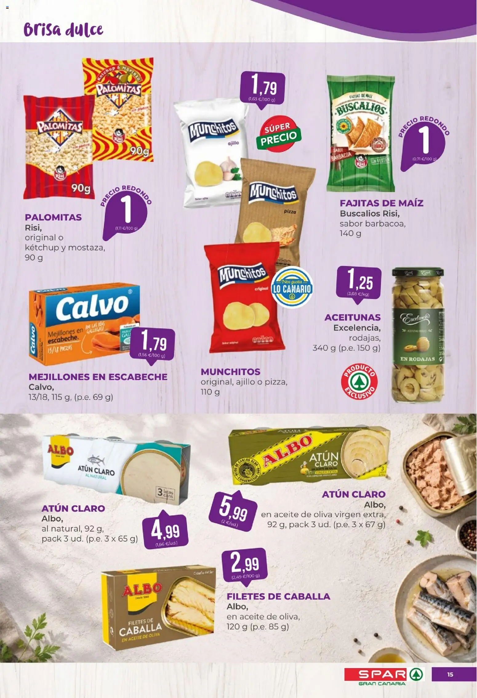 Spar folleto │ válido desde el 21/08/2026 | Página: 15 | Productos: Palomitas, Dulce, Aceite, Caballa