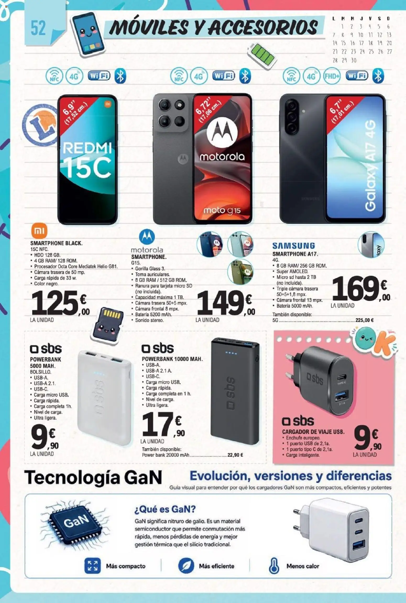E.Leclerc Miranda de Ebro │ válido desde el 10/08/2026 | Página: 52 | Productos: Smartphone, Cámara, USB, Batería