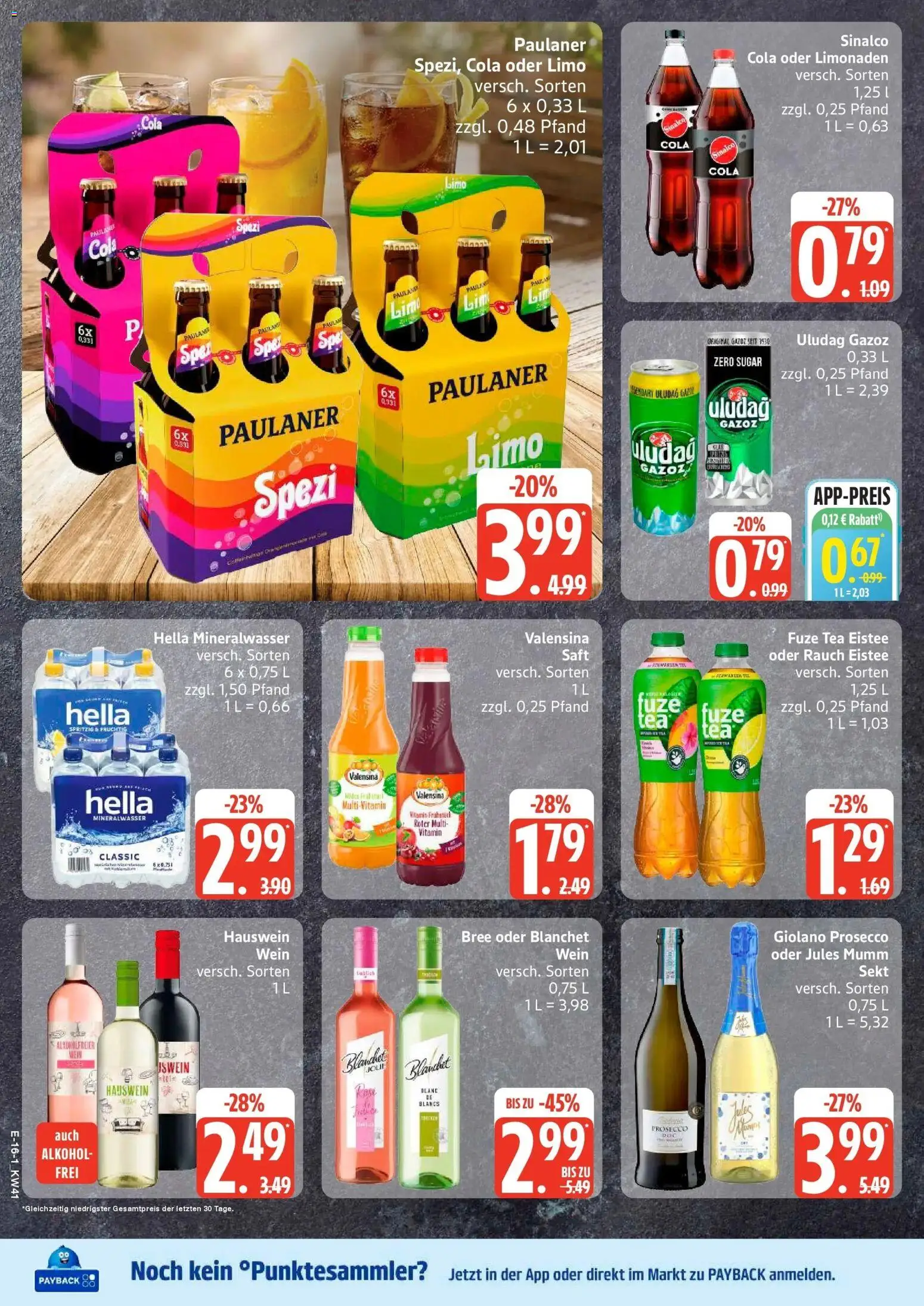 Edeka Prospekt Husum (ab 05.10.2026) » Angebote Online | Seite: 20 | Produkte: Cola, Valensina, Hella, Wein