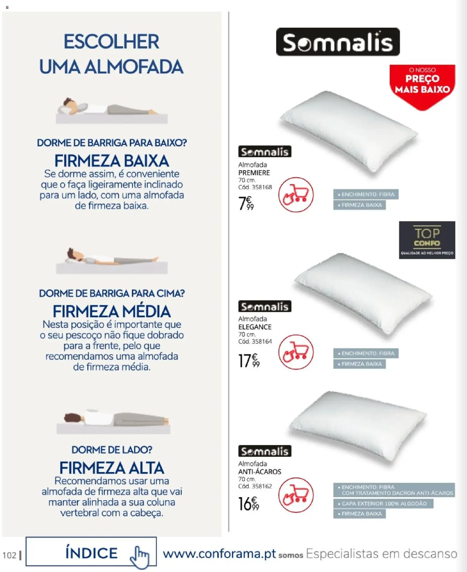 Conforama Camitis │ válido de 06/08/2026 | Página: 102 | Produtos: Faca, Algodão, Almofada