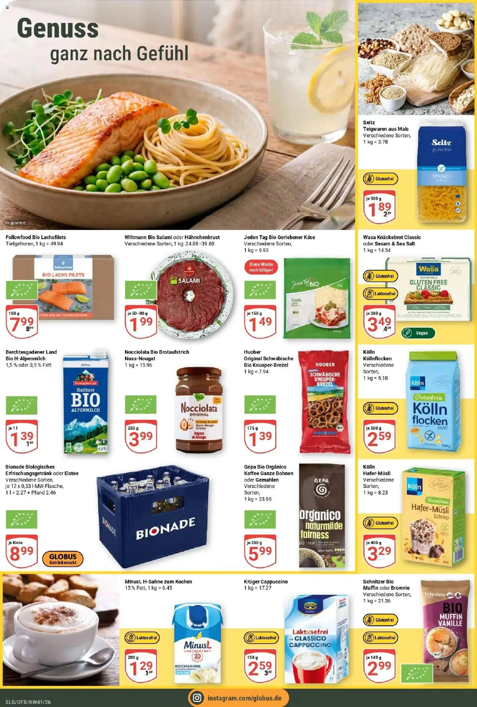 Globus Prospekt Saarlouis (ab 05.10.2026) » Angebote online | Seite: 16 | Produkte: Kolln, Käse, Kruger cappuccino, Hahnchenbrust