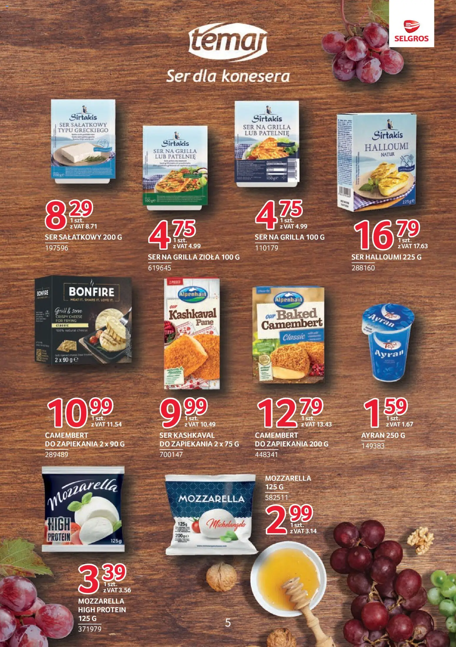Selgros cash&carry gazetka - Markowe produkty od 07.05.2026 | Strona: 5 | Produkty: Grill, Patelnie, Camembert, Ser na grilla