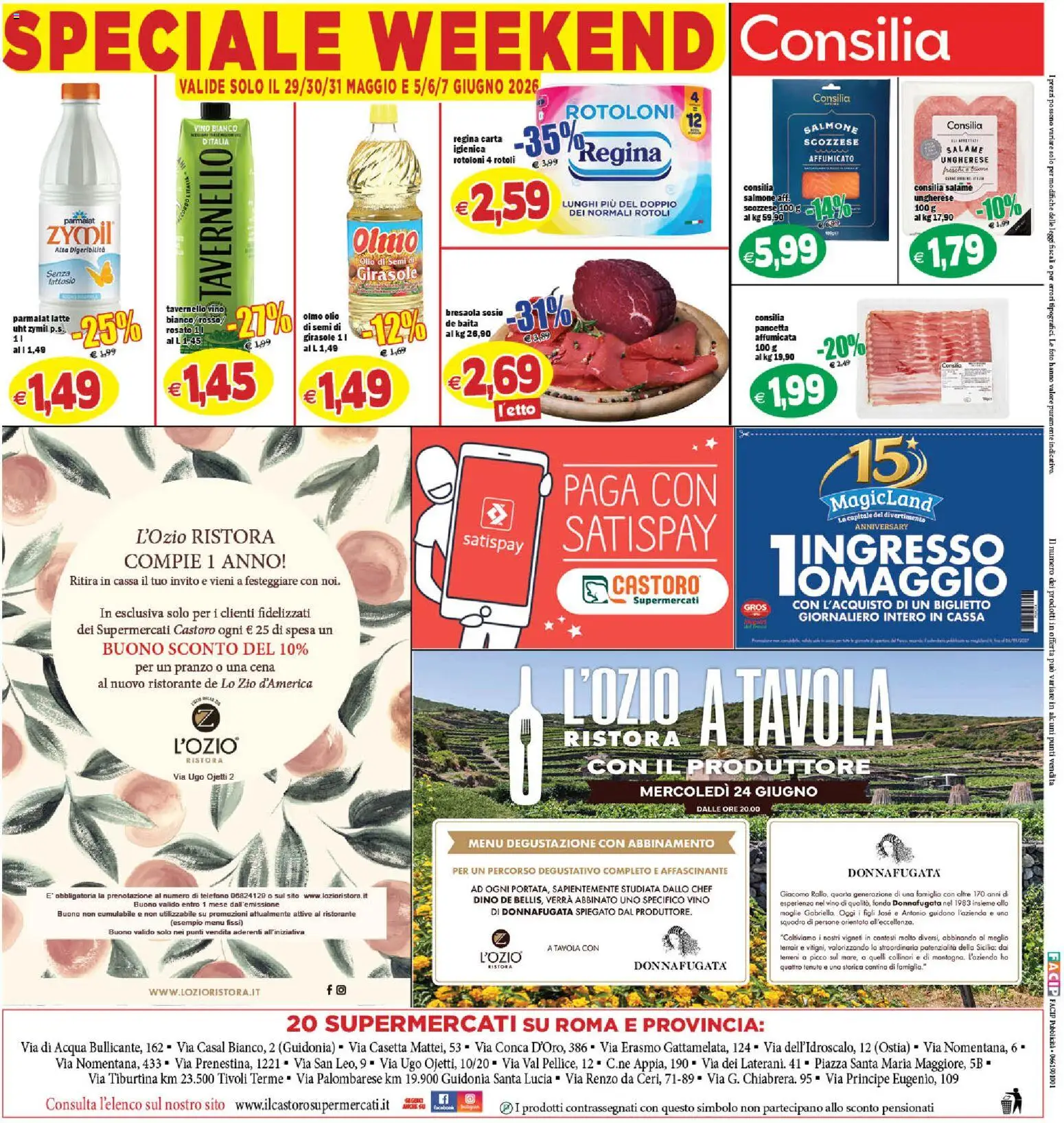 Volantino Il Castoro del 29.05.2026 | Pagina: 20 | Prodotti: Salame, Salmone, Pancetta, Telefono
