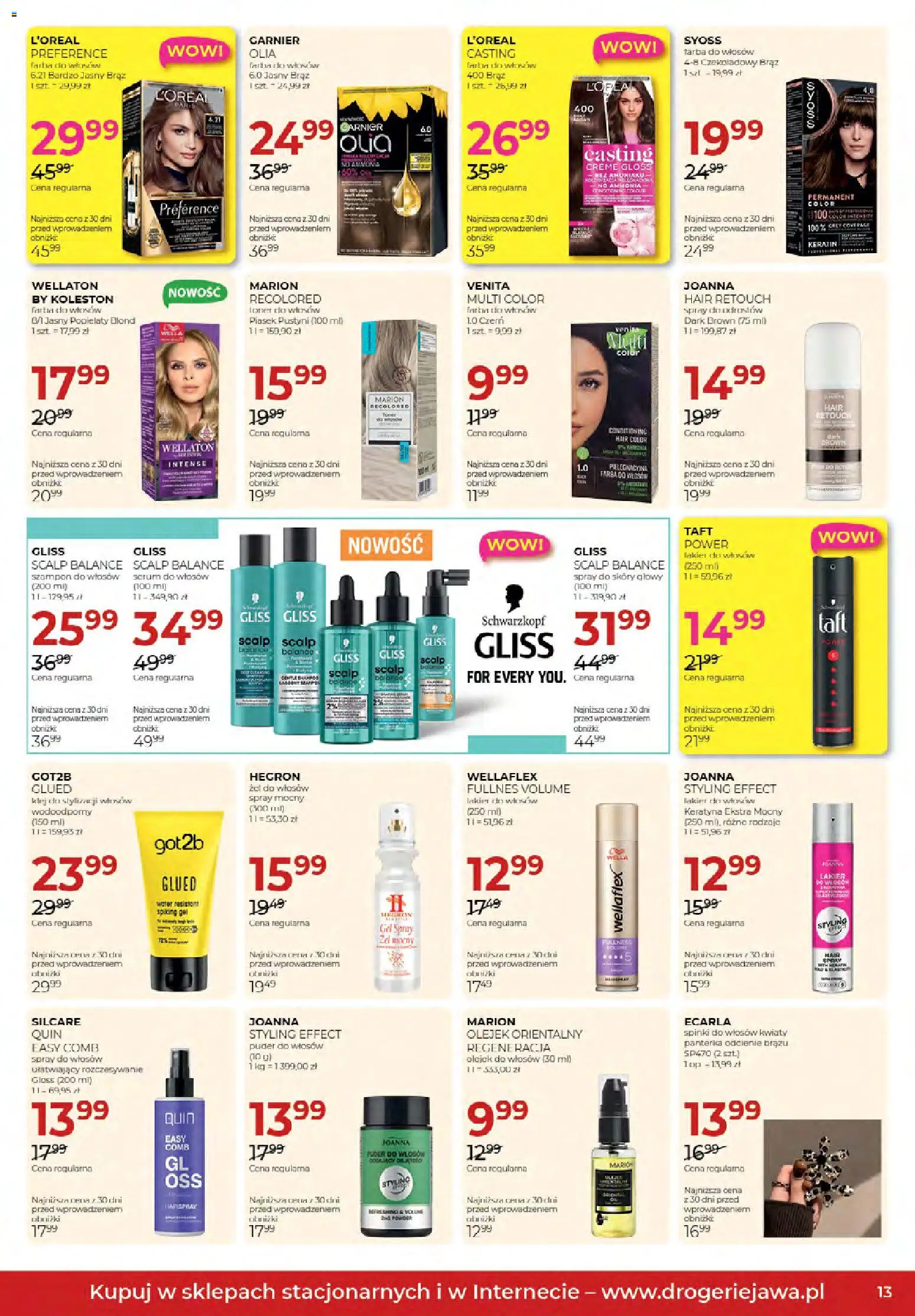Jawa gazetka od 02.10.2026 | Strona: 13 | Produkty: Top, Garnier, Puder, Szampon