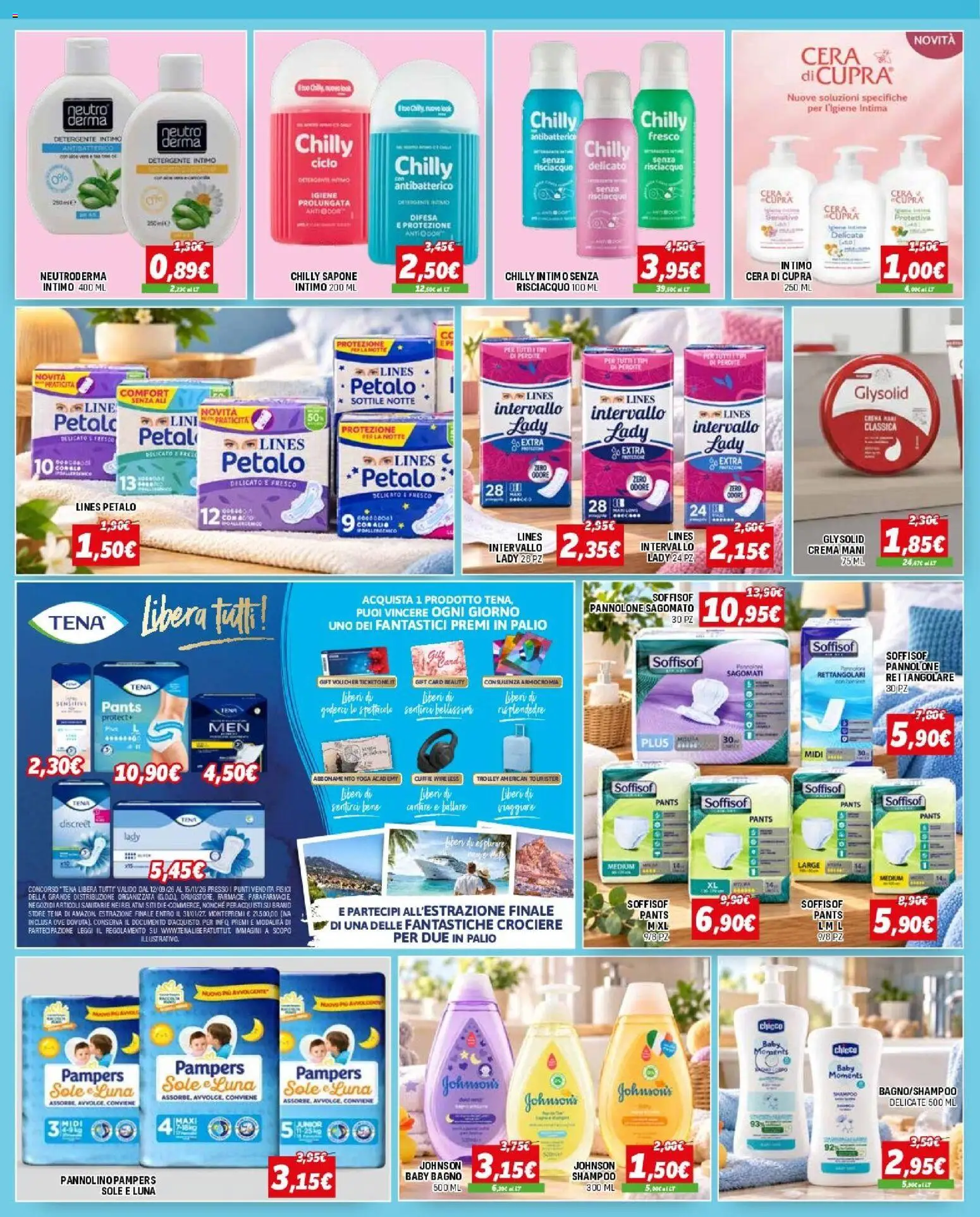 Volantino Orizzonte del 08/10/2026 | Pagina: 9 | Prodotti: Crema, Detergente, Pampers, Bagno