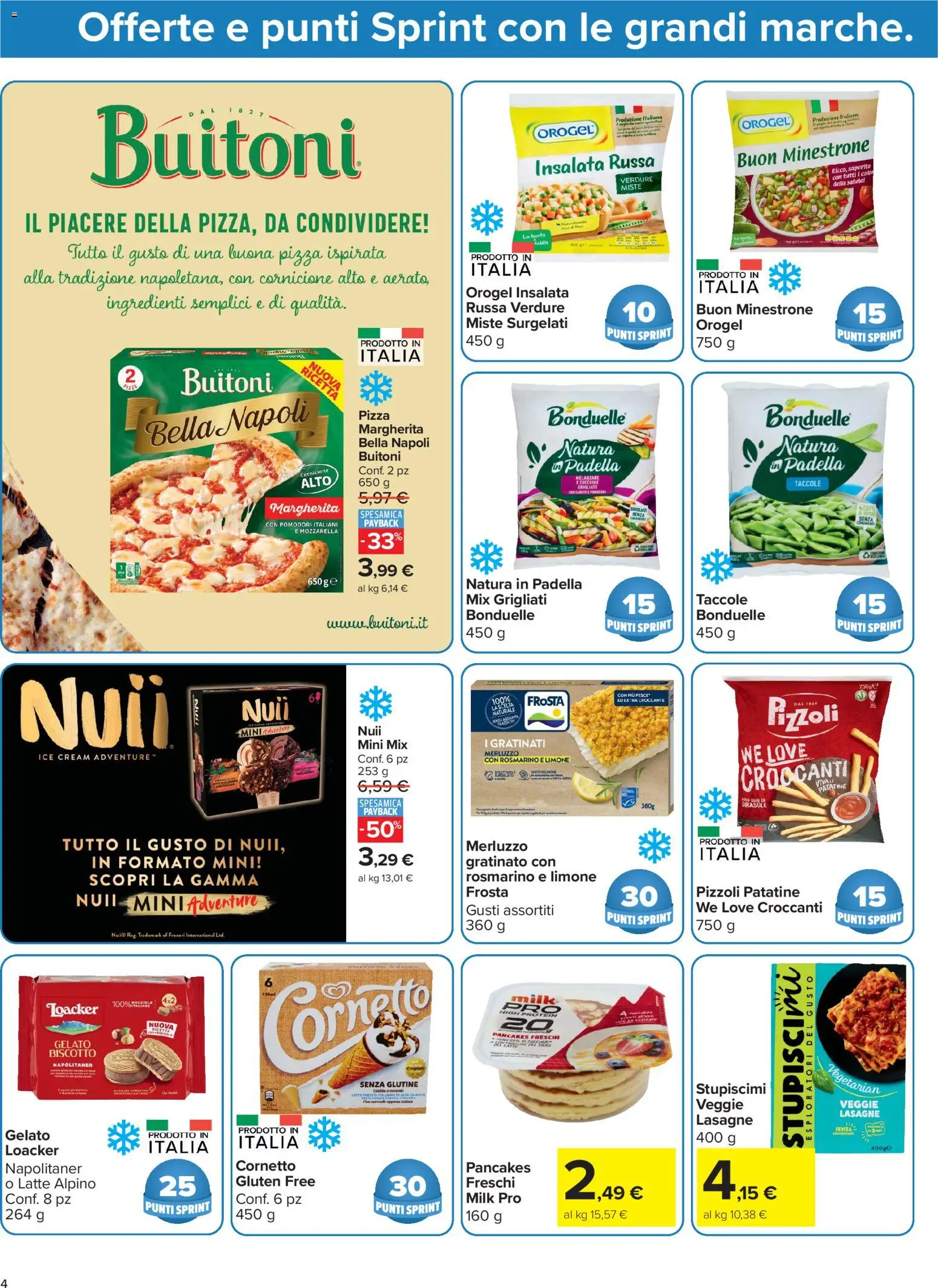Volantino Carrefour del 05.06.2026 | Pagina: 4 | Prodotti: Gelato, Mozzarella, Limone, Insalata russa