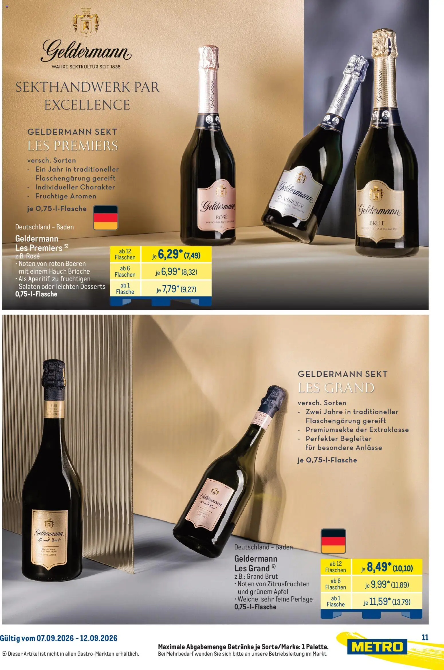 Metro Starke Marken – gültig ab 07.09.2026 | Seite: 11 | Produkte: Sekt, Äpfel