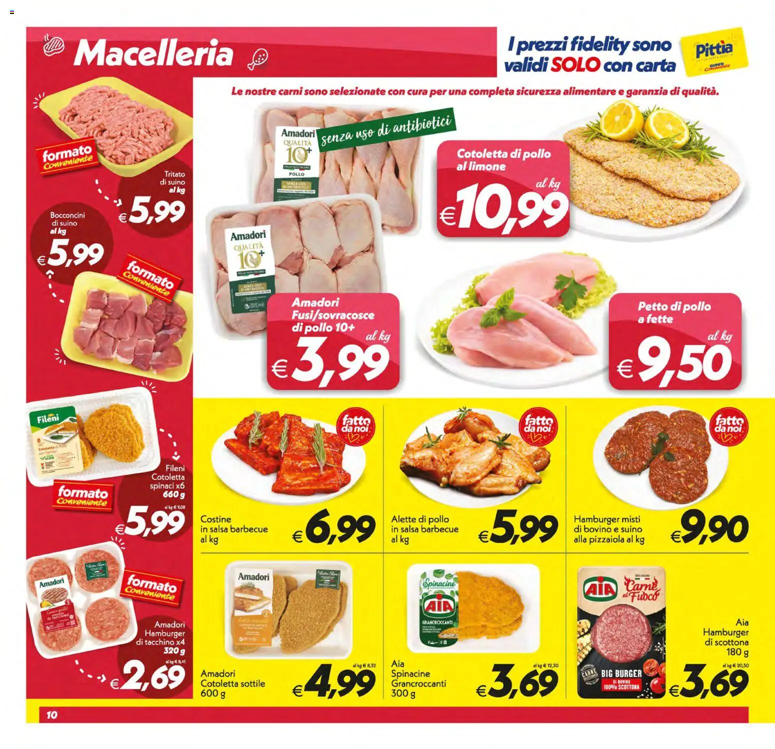 Volantino SuperConveniente del 30/06/2026 | Pagina: 10 | Prodotti: Bovino, Salsa, Spinaci, Hamburger