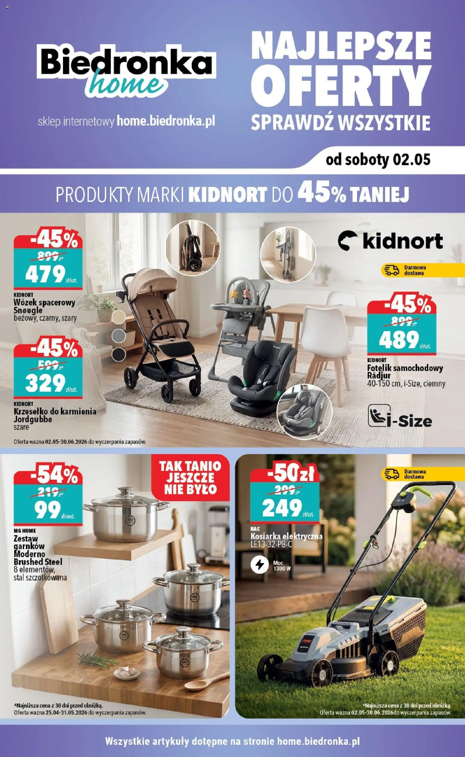 Biedronka gazetka - Home od 02.05.2026 | Strona: 1 | Produkty: Kosiarka
