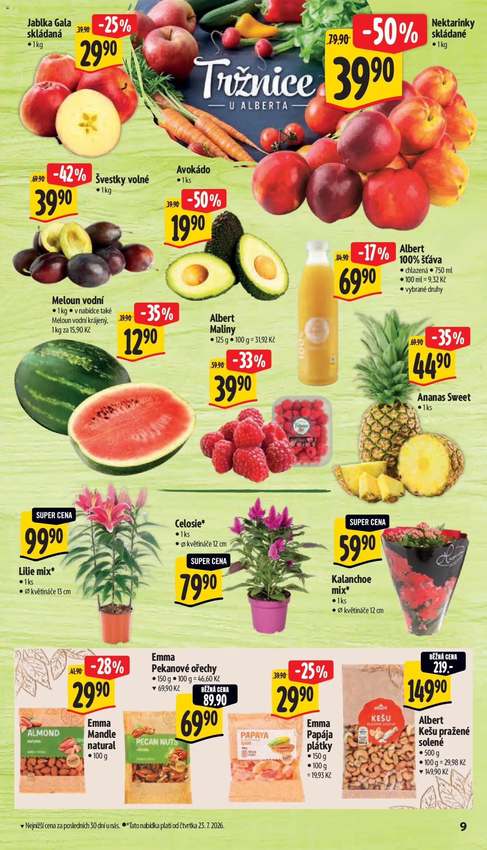 Albert leták - Supermarket - Ostrava od 22.07.2026 | Strana: 19 | Produkty: Kešu, Ananas, Ořechy, Nektarinky