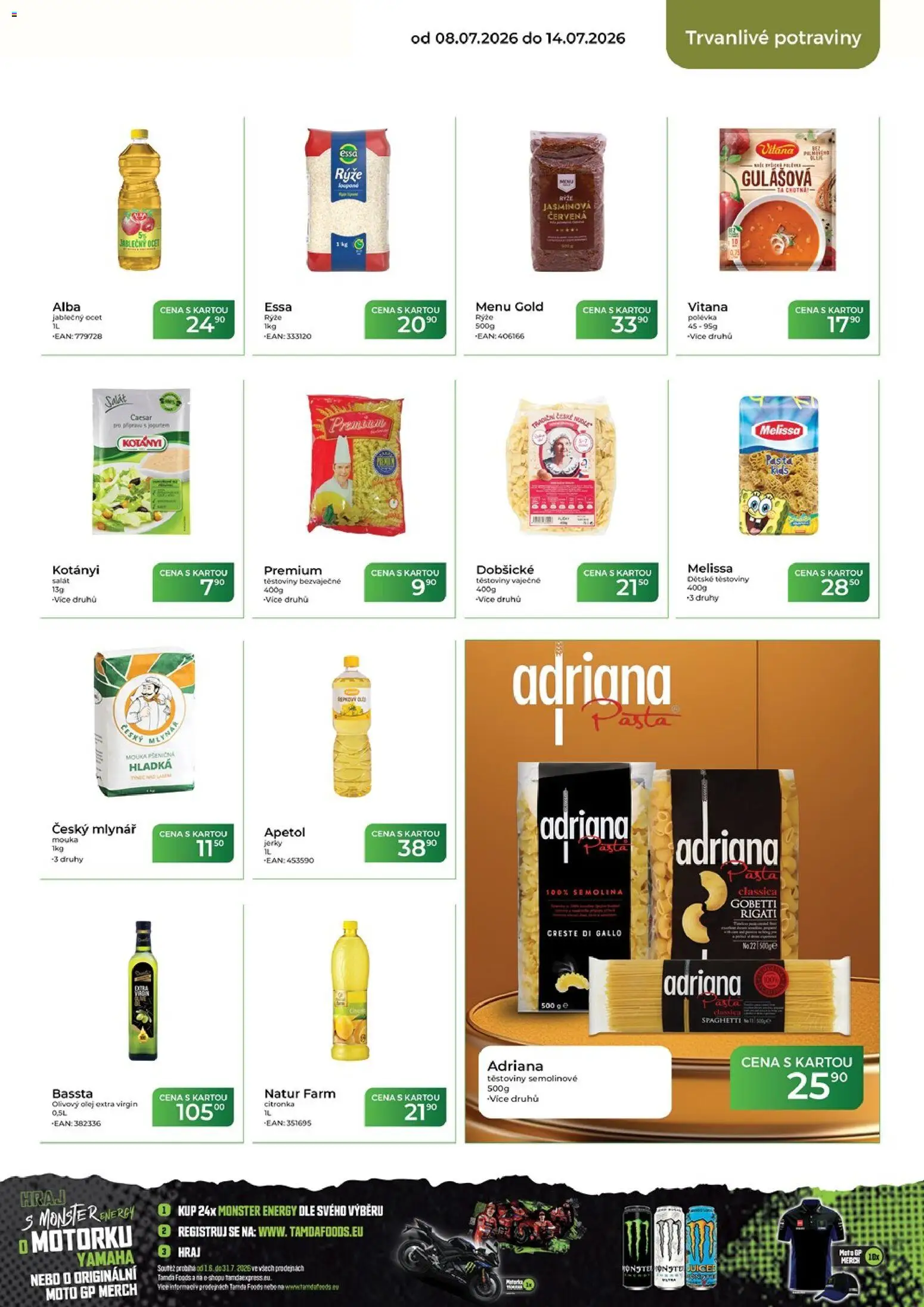 Tamda Foods leták od 08.07.2026 | Strana: 39 | Produkty: Olej, Ocet, Potraviny, Semolina
