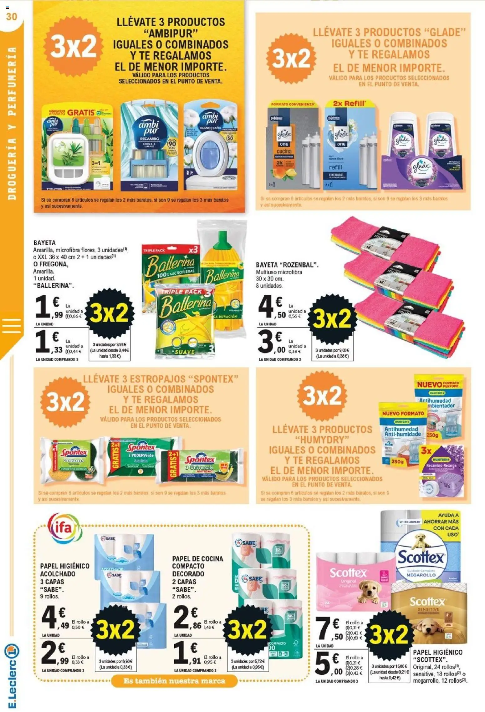 E.Leclerc - Soria │ válido desde el 21/10/2026 | Página: 30 | Productos: Perfume, Papel higienico, Té, Cocina