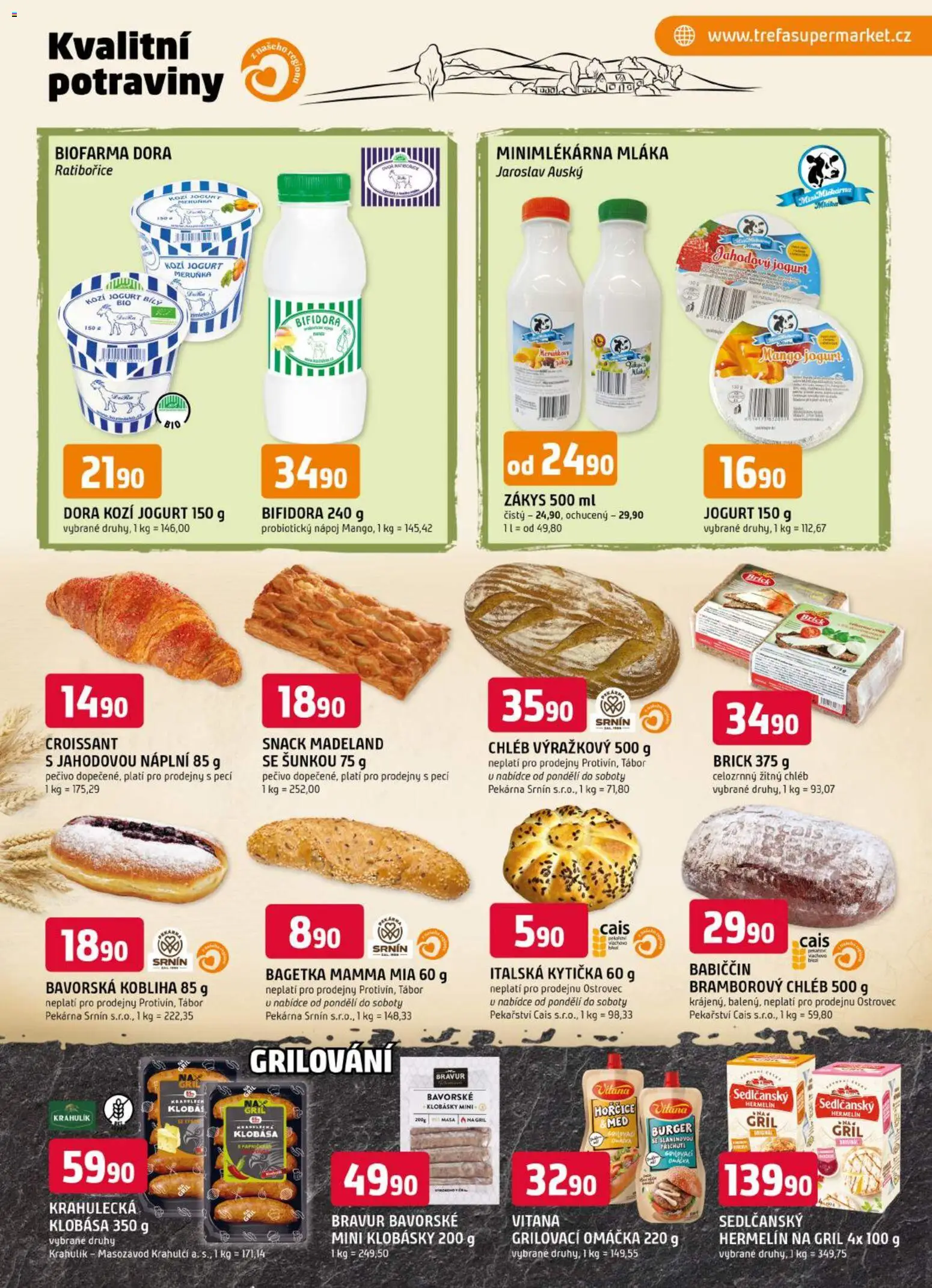 Trefa leták od 03.06.2026 | Strana: 5 | Produkty: Burger, Grilování, Klobásky, Kozí jogurt