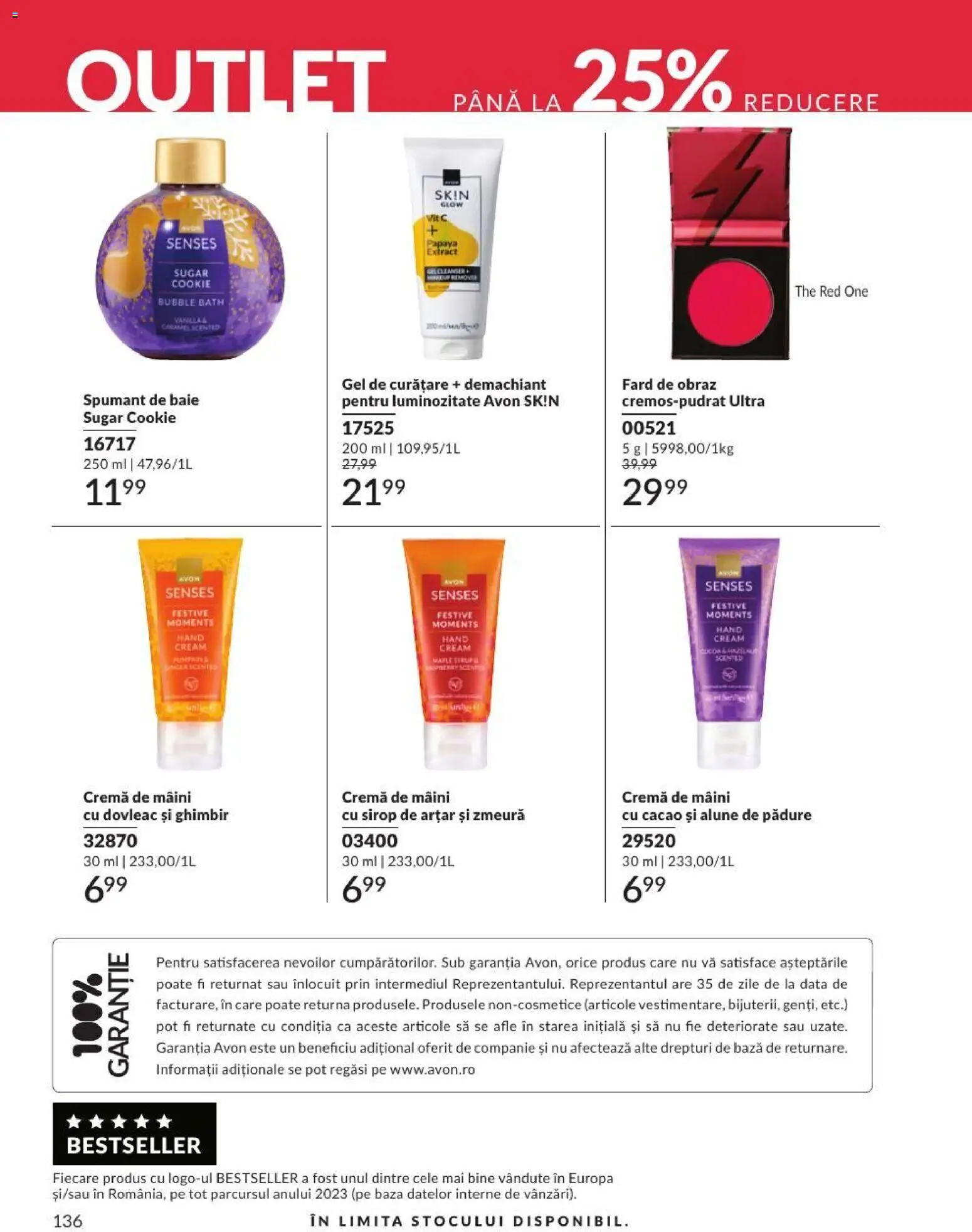 Noul catalog Avon – valabil de la 01.08.2026 | Pagină: 136 | Produse: Dovleac, Sirop de arțar, Cacao, Boncuklu Oyuncakları
