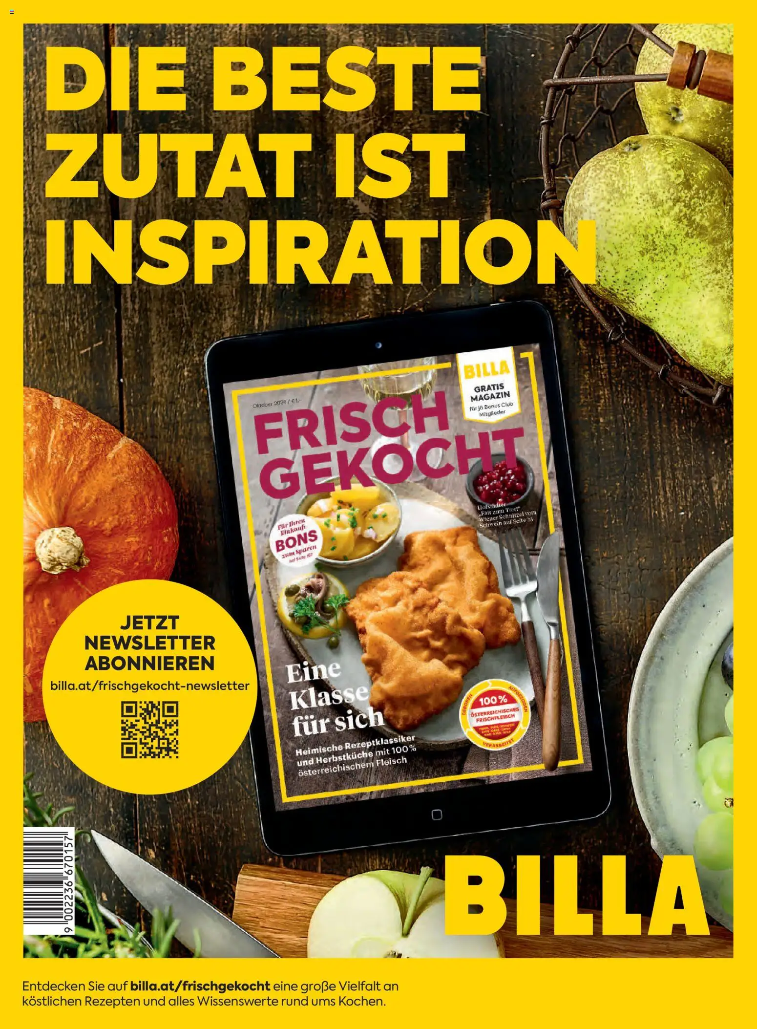 Billa AT akciós ujság - amely érvényes a következő dátumtól: 2026.10.01. | Oldal: 170 | Termékek: Magazin