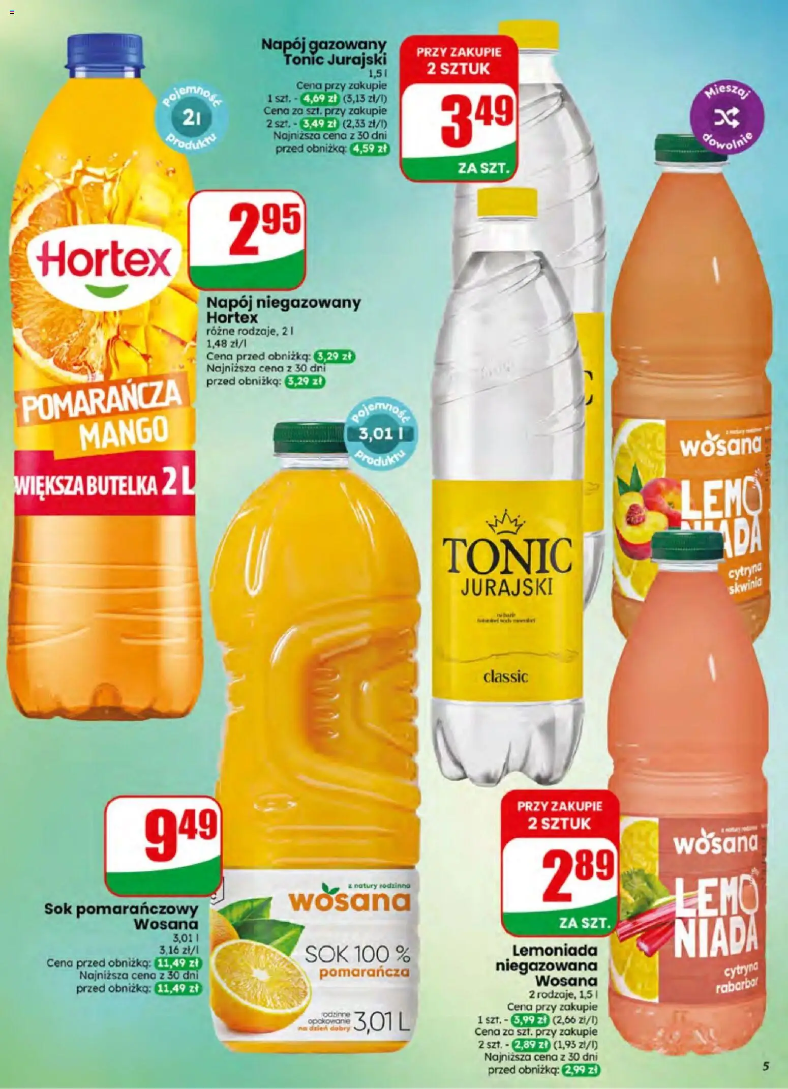 Dino gazetka od 24.06.2026 | Strona: 5 | Produkty: Cytryna, Mango, Sok pomarańczowy, Sok