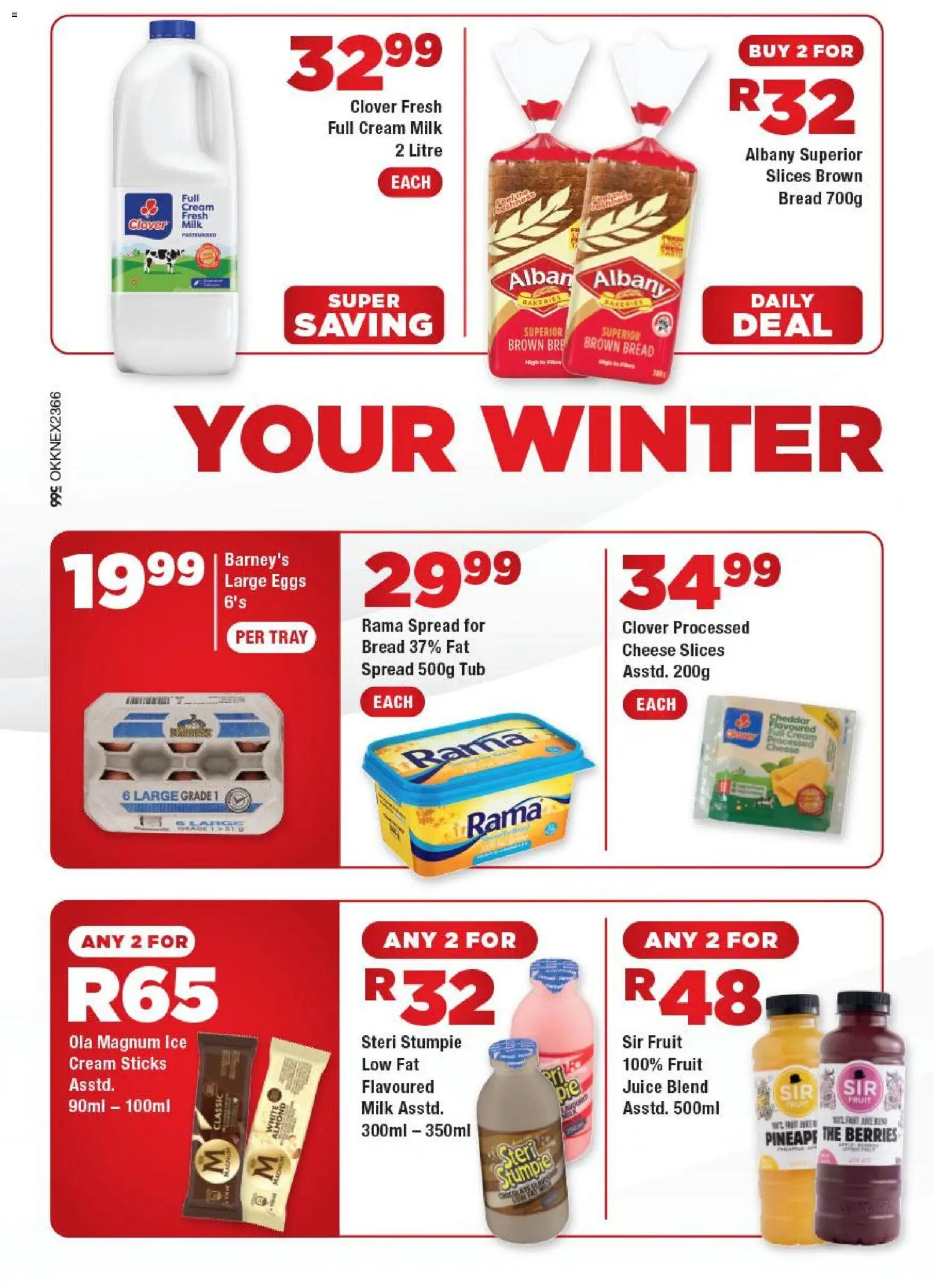 New OK Foods catalogue – valid from 06/07/2026 | Page: 2 | Products: Tray, Cheese, Juice, Fruit