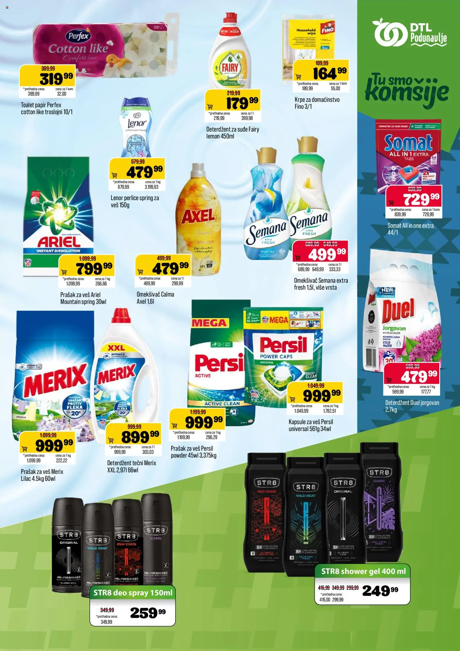 Podunavlje katalog - važi od 26.08.2026 | Strana: 11 | Proizvode: Deterdžent, Kapsule, Prašak za veš, Persil