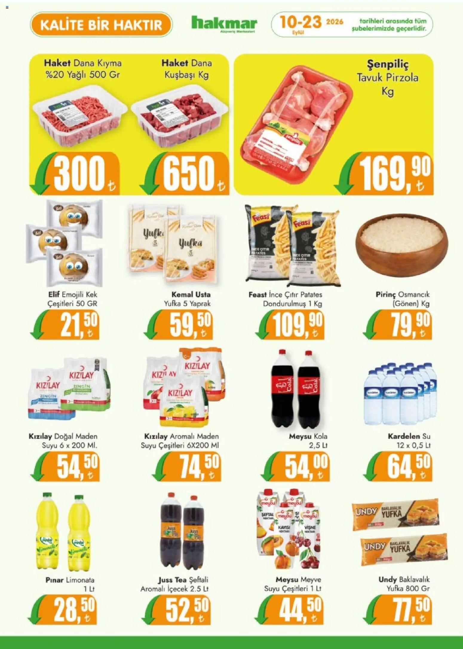 Hakmar Katalog - 10 Eylül 2026 tarihinden itibaren geçerlidir | Sayfa: 4 | Ürünler: Pirinç, Patates, Su, Pirzola