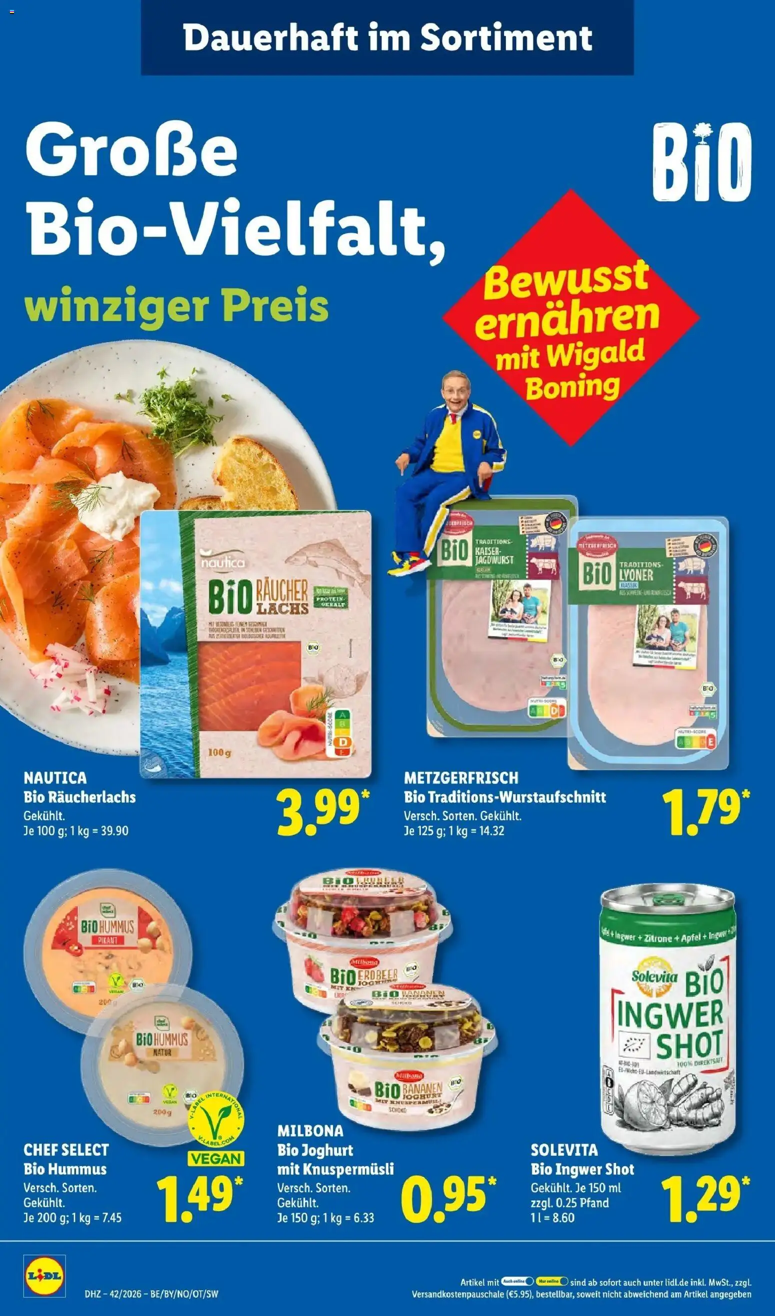 Lidl Prospekt Höxter (ab 12.10.2026) zum Blättern » Angebote | Seite: 16 | Produkte: Joghurt, Bananen, Lachs, Räucherlachs